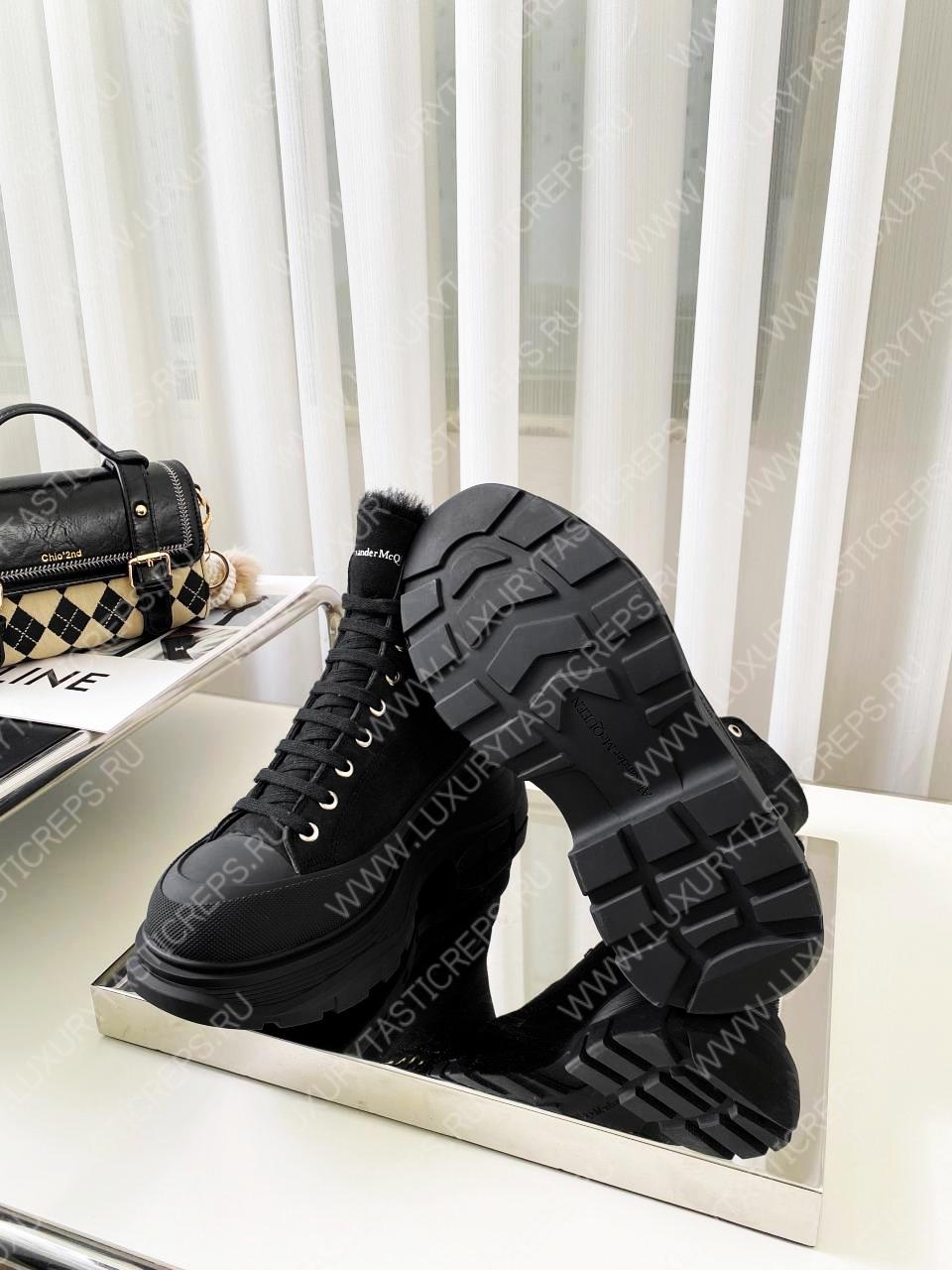 ALEXANDER MC QUEEN TREAD SLICK SNEAKERS BLACK 611706W4MV21290