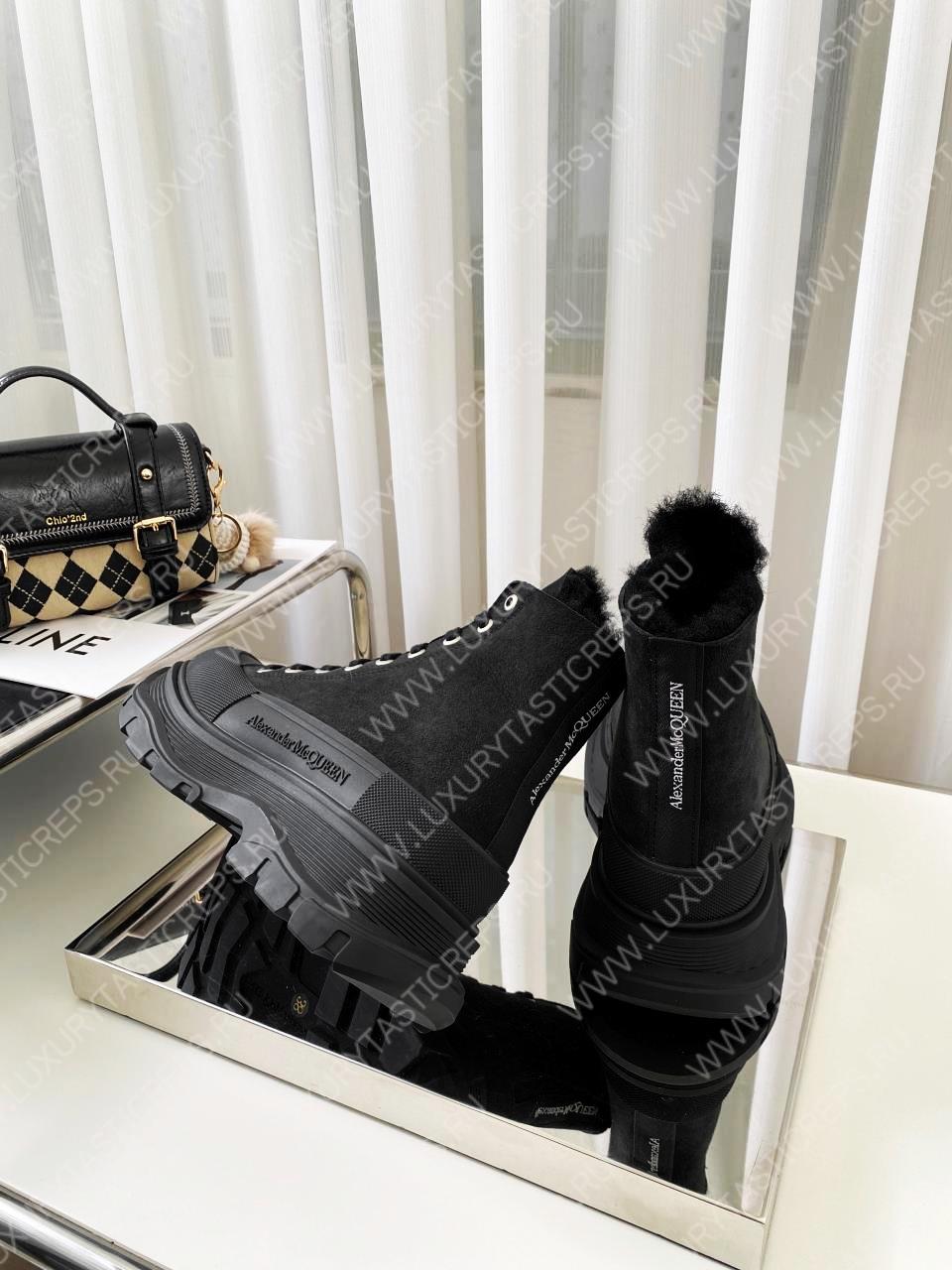 ALEXANDER MC QUEEN TREAD SLICK SNEAKERS BLACK 611706W4MV21290