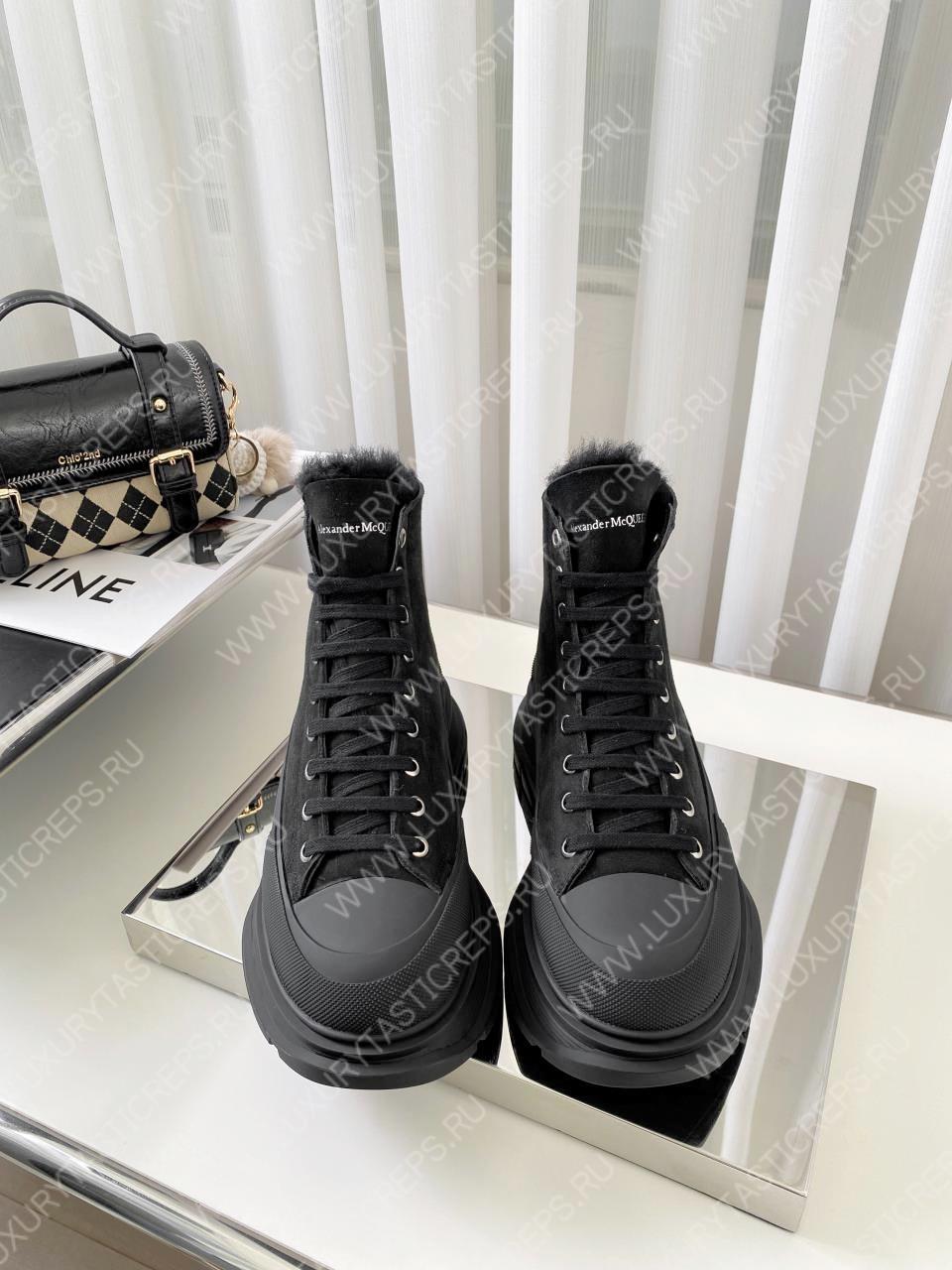 ALEXANDER MC QUEEN TREAD SLICK SNEAKERS BLACK 611706W4MV21290