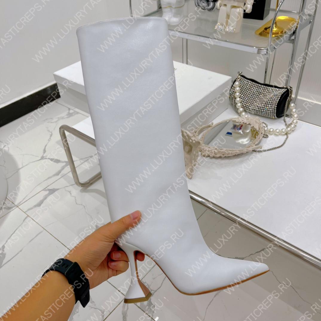 AMINA MUADDI FIONA BOOTS WHITE AM5002