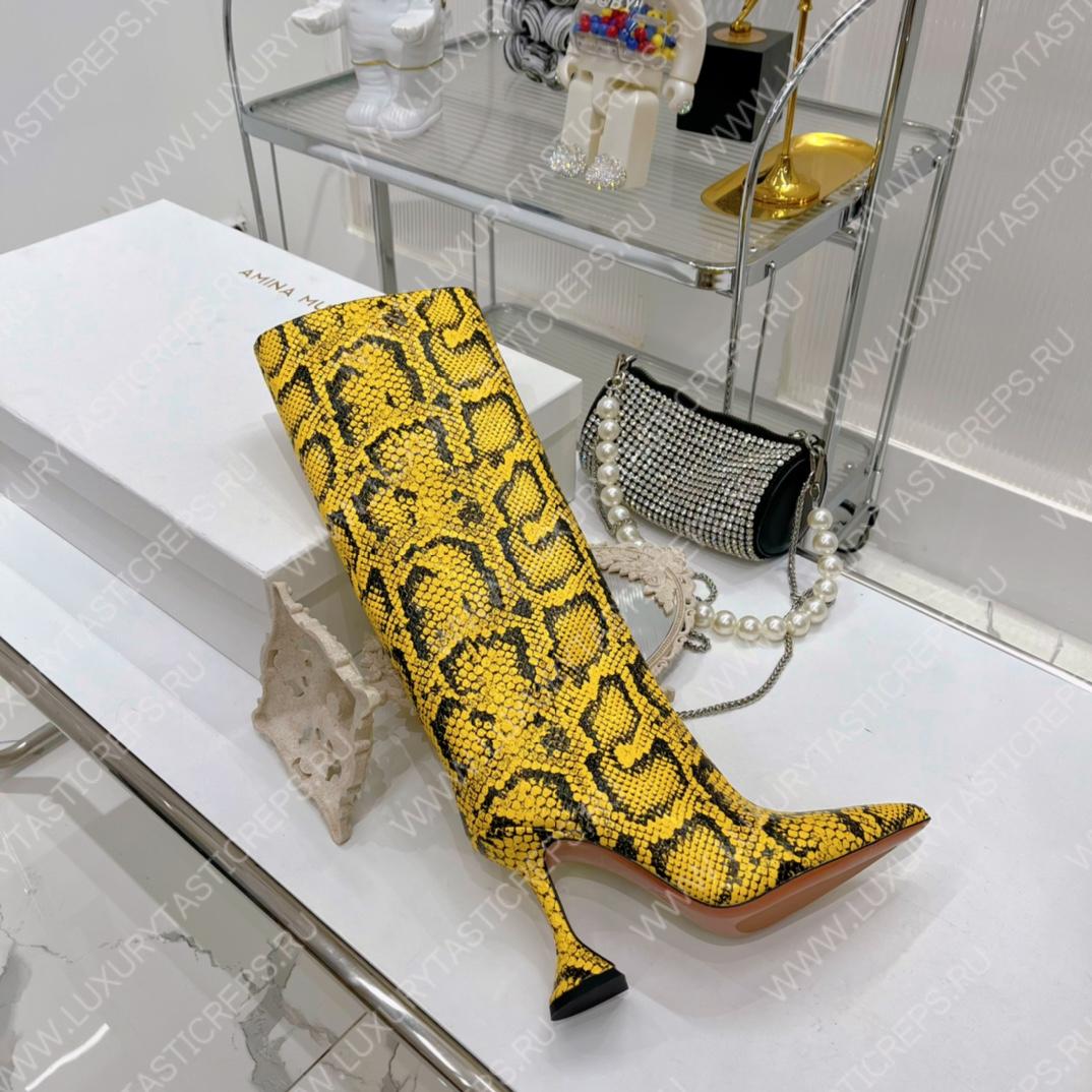 AMINA MUADDI FIONA BOOTS YELLOW AM5002