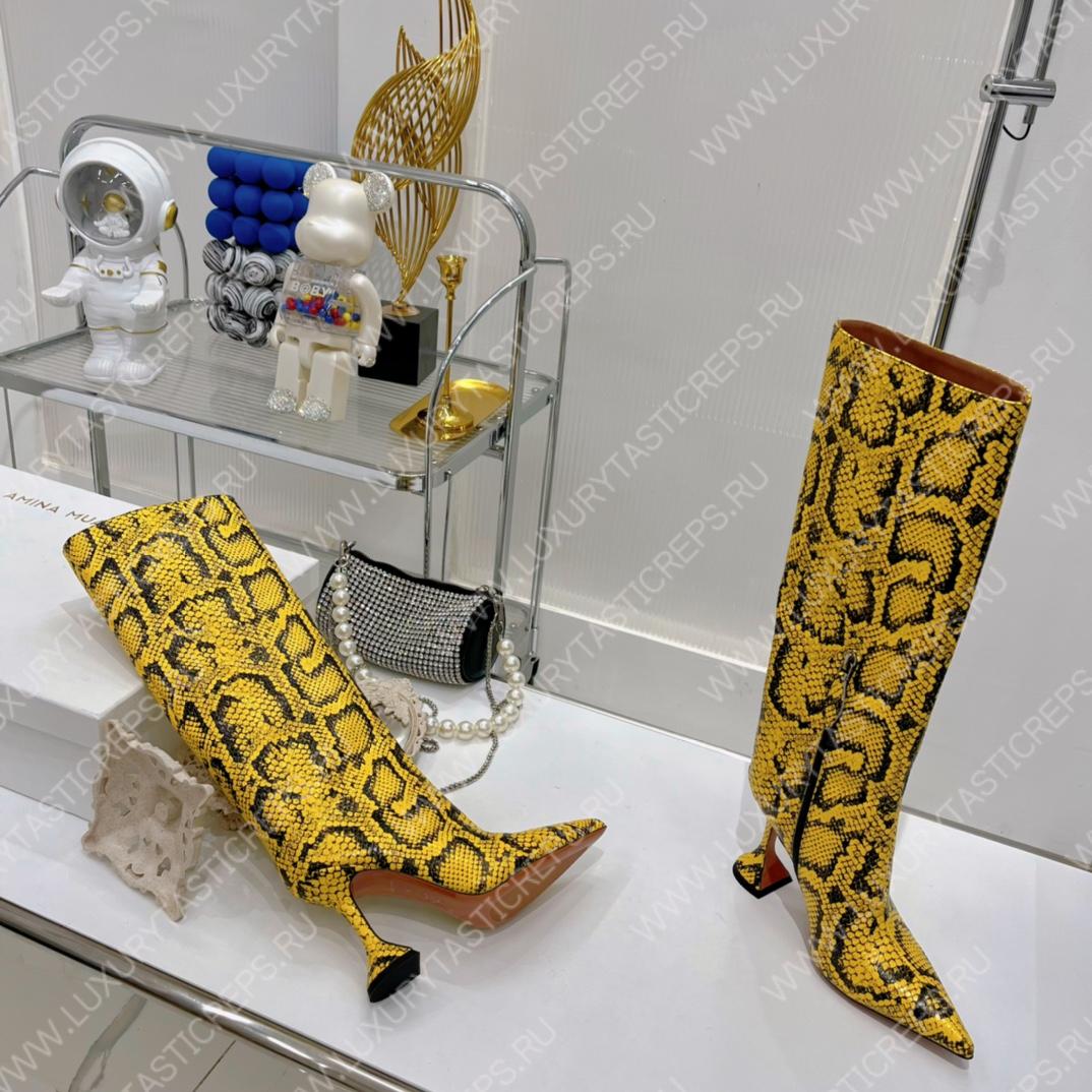 AMINA MUADDI FIONA BOOTS YELLOW AM5002