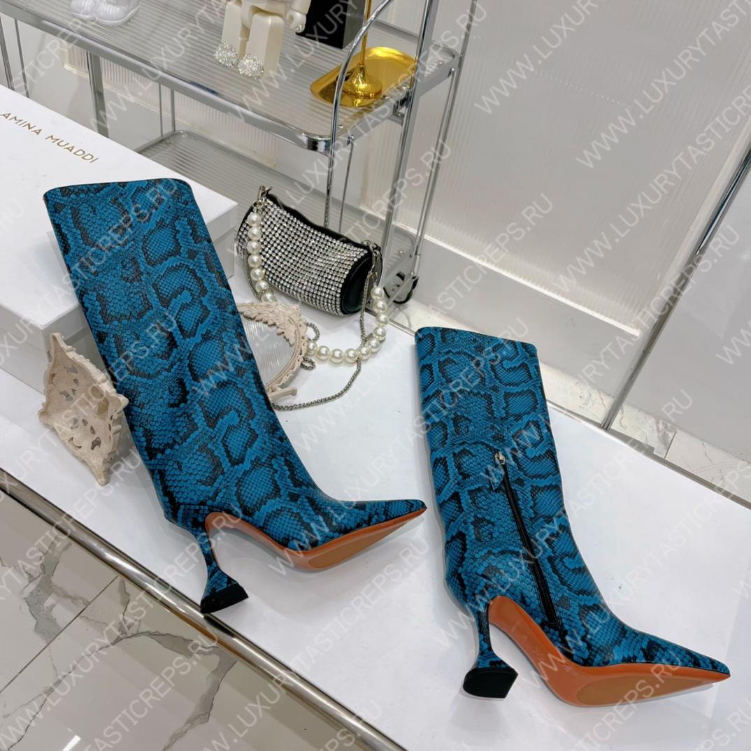 AMINA MUADDI FIONA BOOTS BLUE AM5002