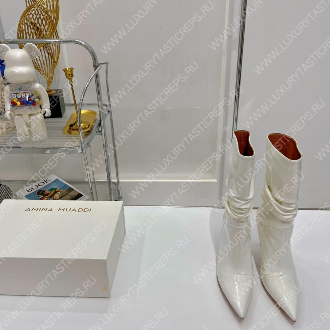 AMINA MUADDI JAHLEEL BOOTIE WHITE AM5003
