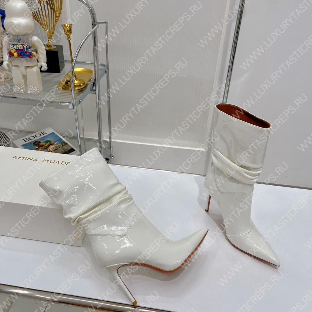 AMINA MUADDI JAHLEEL BOOTIE WHITE AM5003