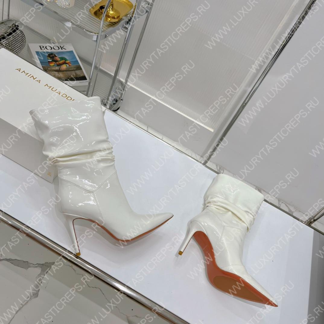 AMINA MUADDI JAHLEEL BOOTIE WHITE AM5003