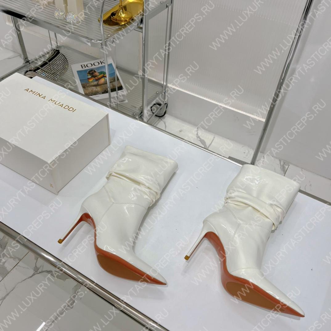 AMINA MUADDI JAHLEEL BOOTIE WHITE AM5003