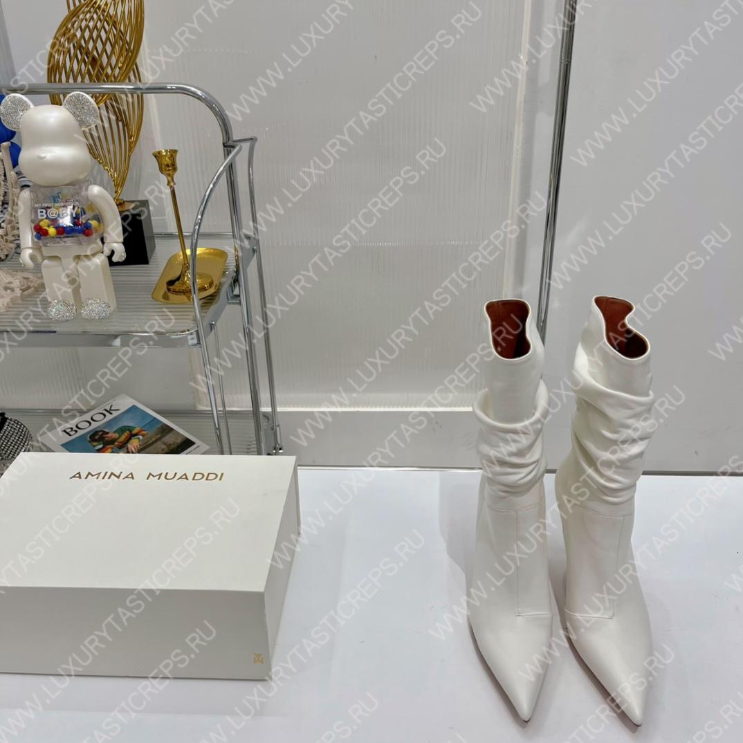 AMINA MUADDI JAHLEEL BOOTIE WHITE AM5003