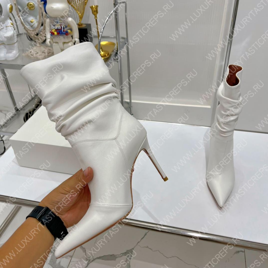 AMINA MUADDI JAHLEEL BOOTIE WHITE AM5003