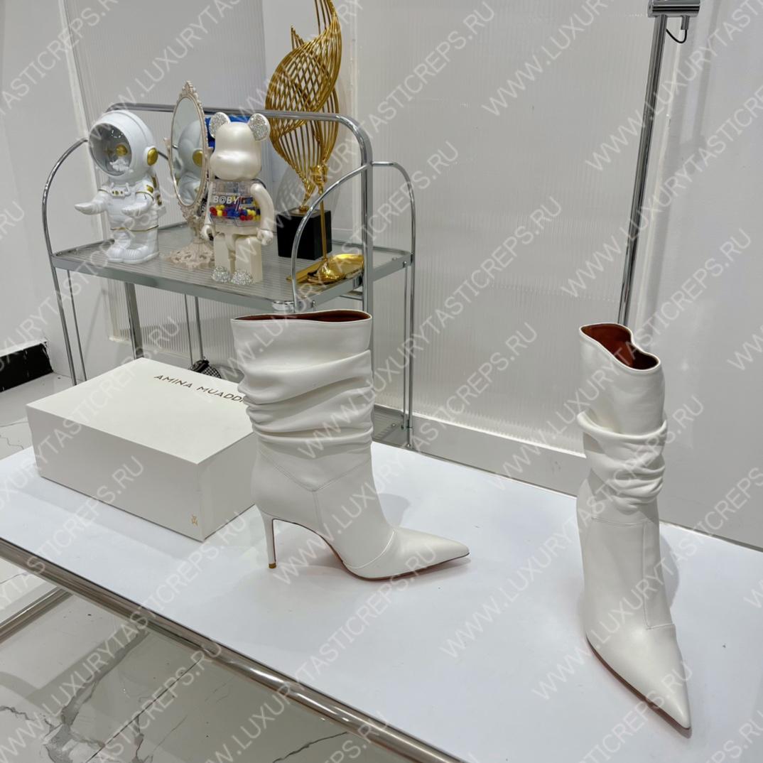AMINA MUADDI JAHLEEL BOOTIE WHITE AM5003