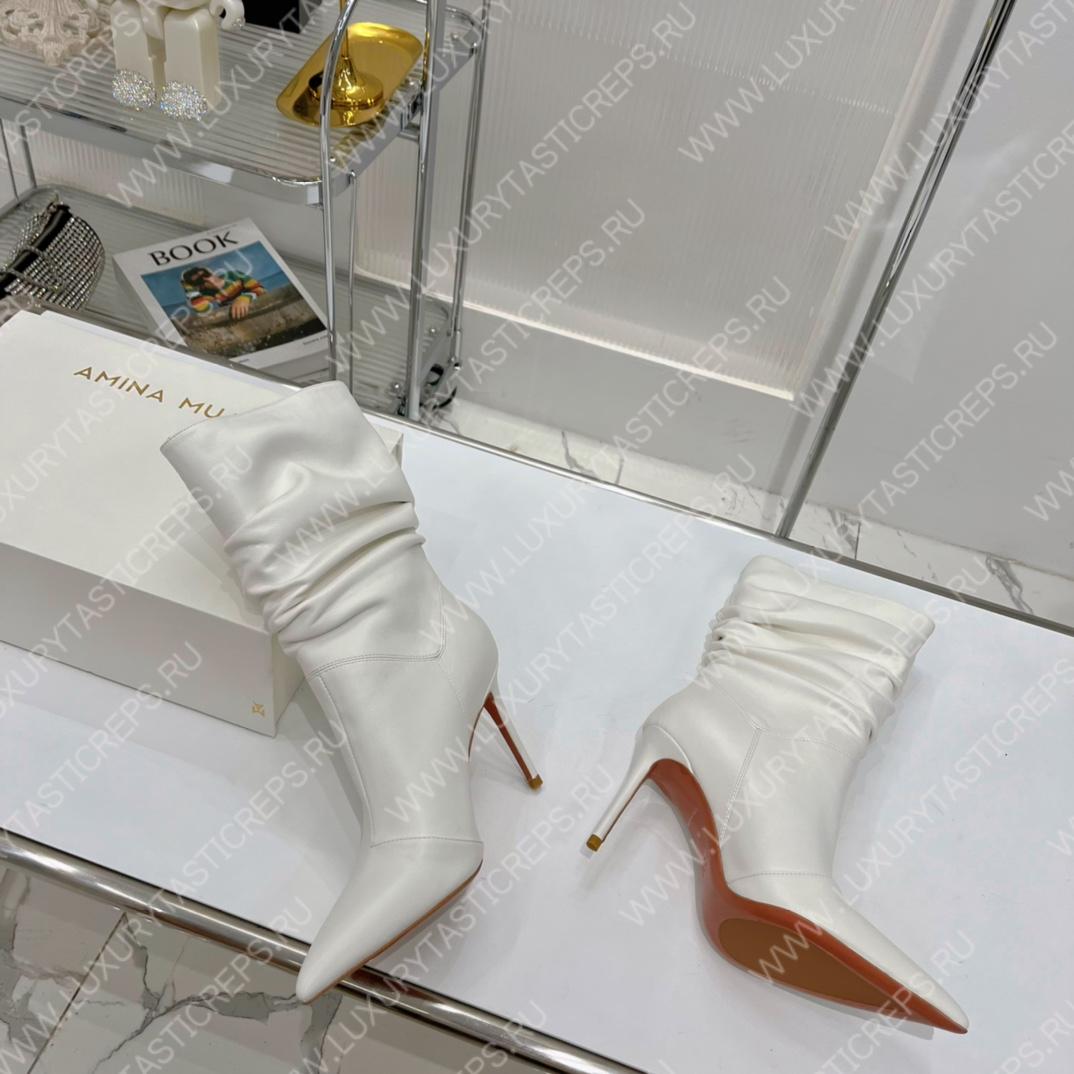 AMINA MUADDI JAHLEEL BOOTIE WHITE AM5003
