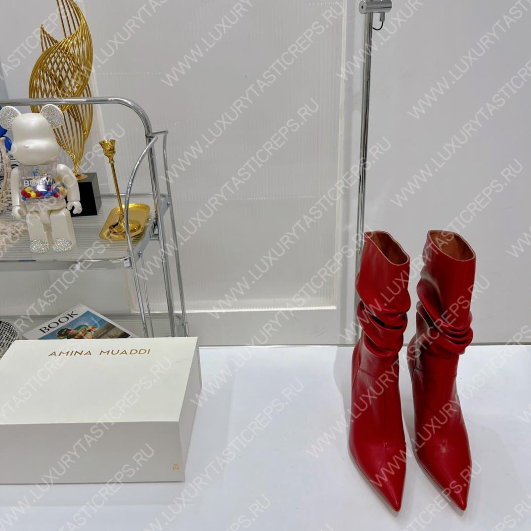 AMINA MUADDI JAHLEEL BOOTIE RED AM5003