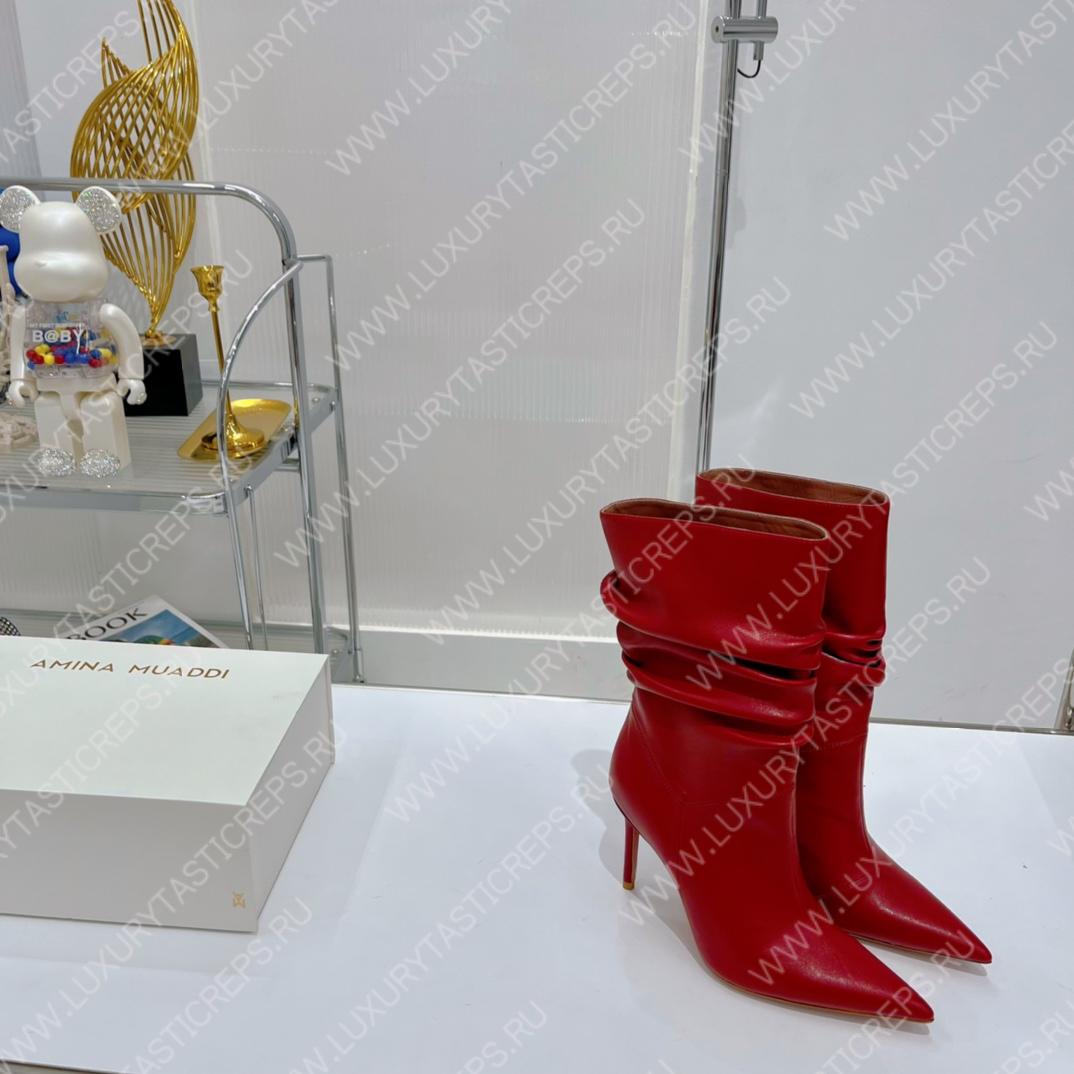AMINA MUADDI JAHLEEL BOOTIE RED AM5003