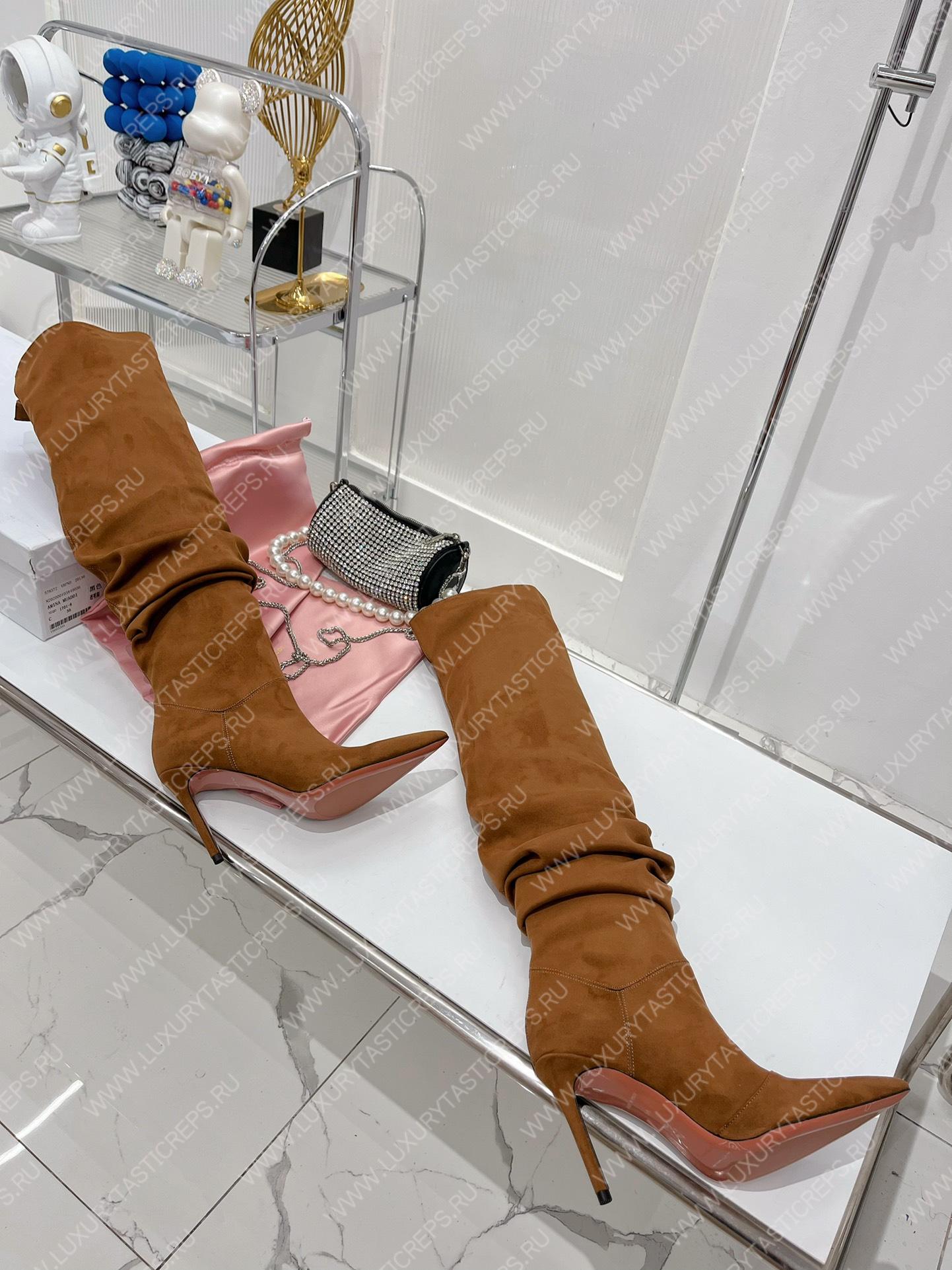 AMINA MUADDI JAHLEEL THIGH HIGH BOOT TAN AM60001