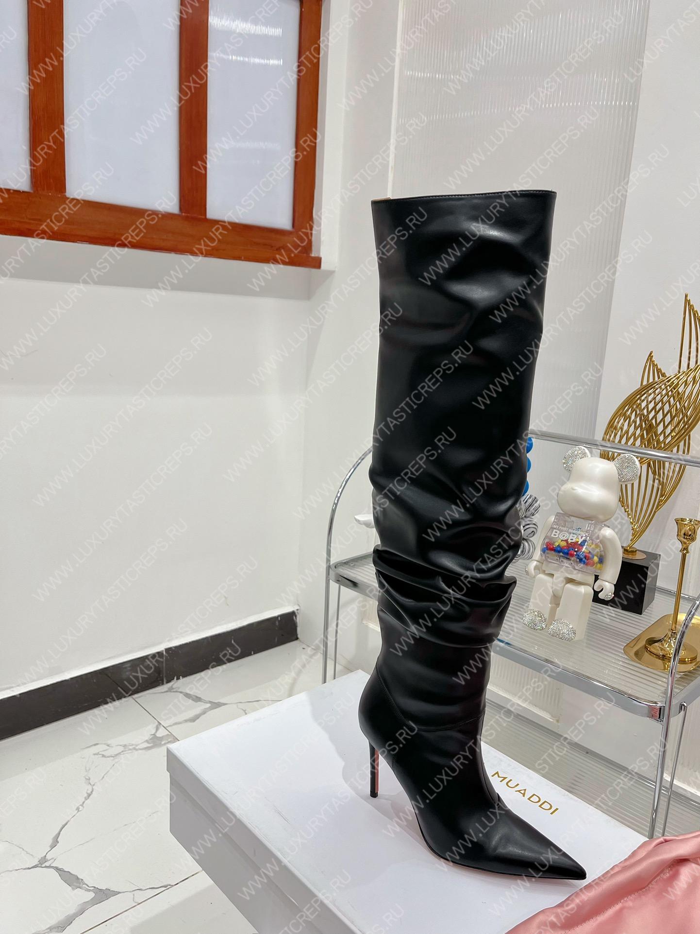 AMINA MUADDI JAHLEEL THIGH HIGH BOOT BLACK AM6000