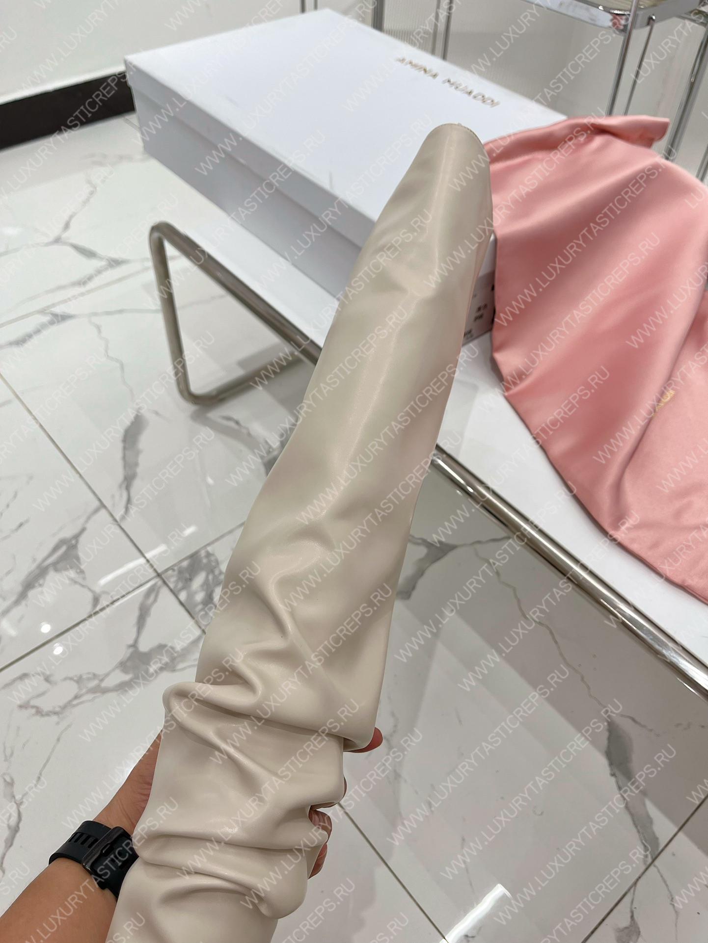 AMINA MUADDI JAHLEEL THIGH HIGH BOOT OFF WHITE AM60001