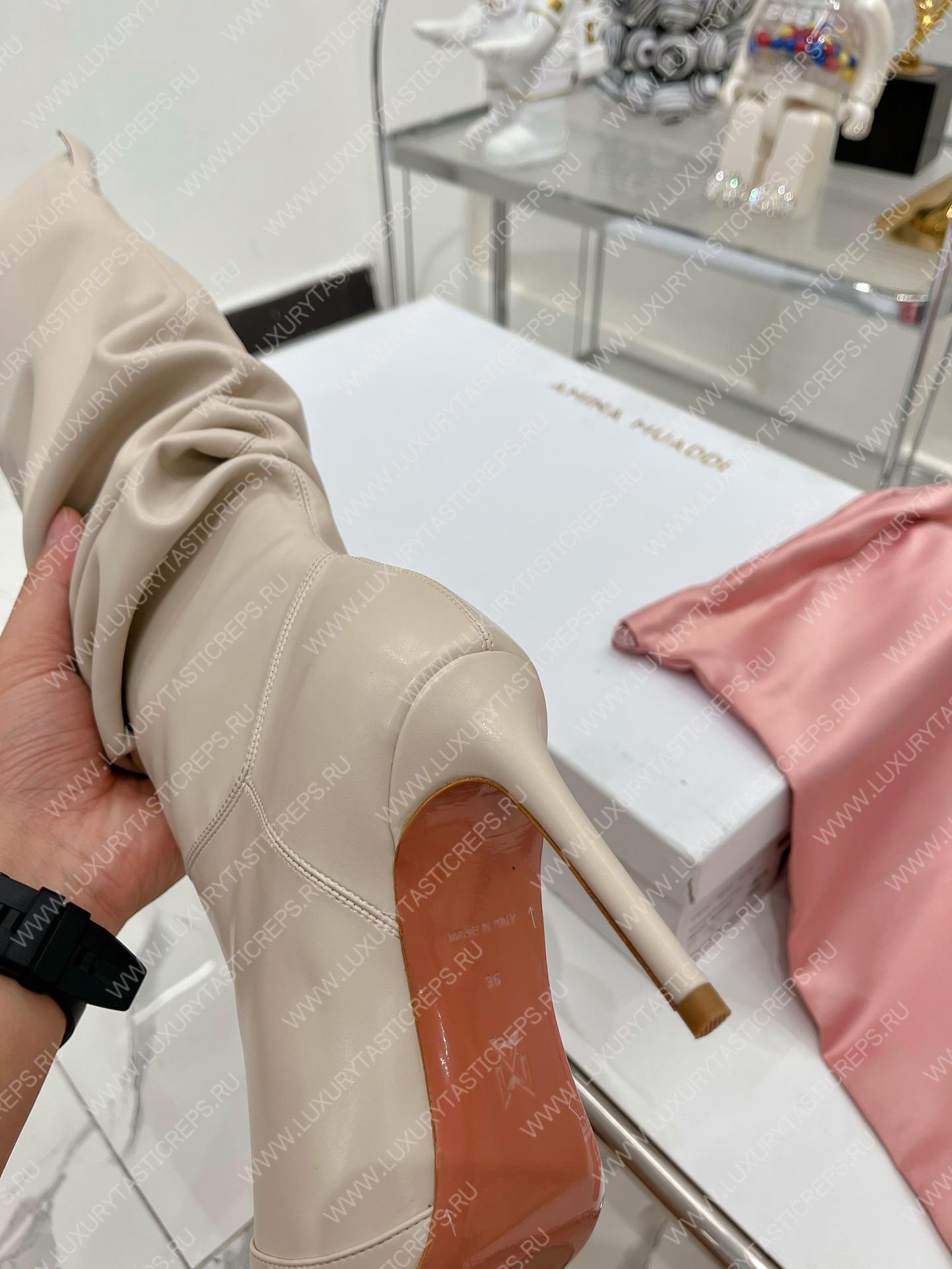 AMINA MUADDI JAHLEEL THIGH HIGH BOOT OFF WHITE AM60001