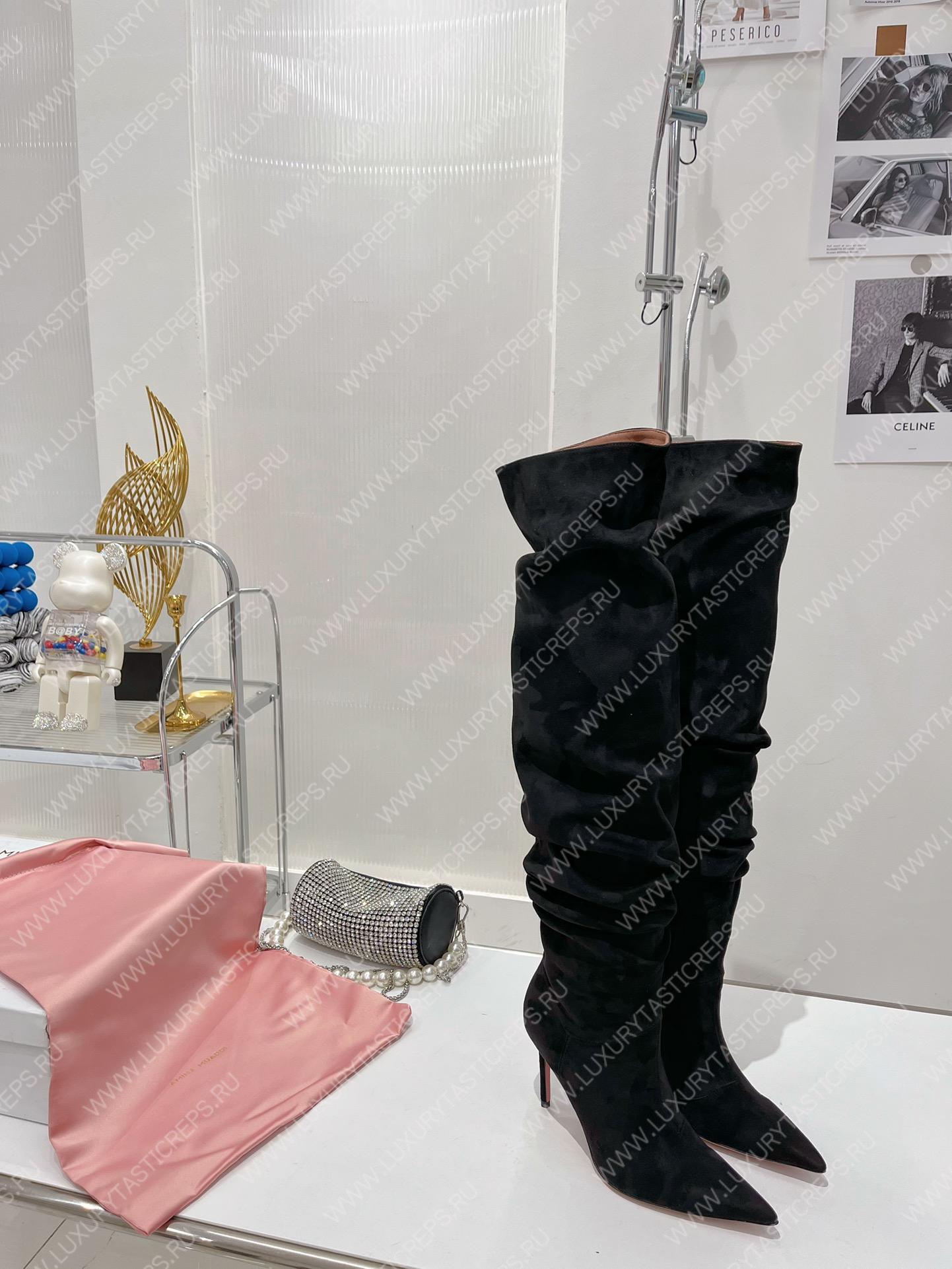 AMINA MUADDI JAHLEEL THIGH HIGH BOOT BLACK AM60001