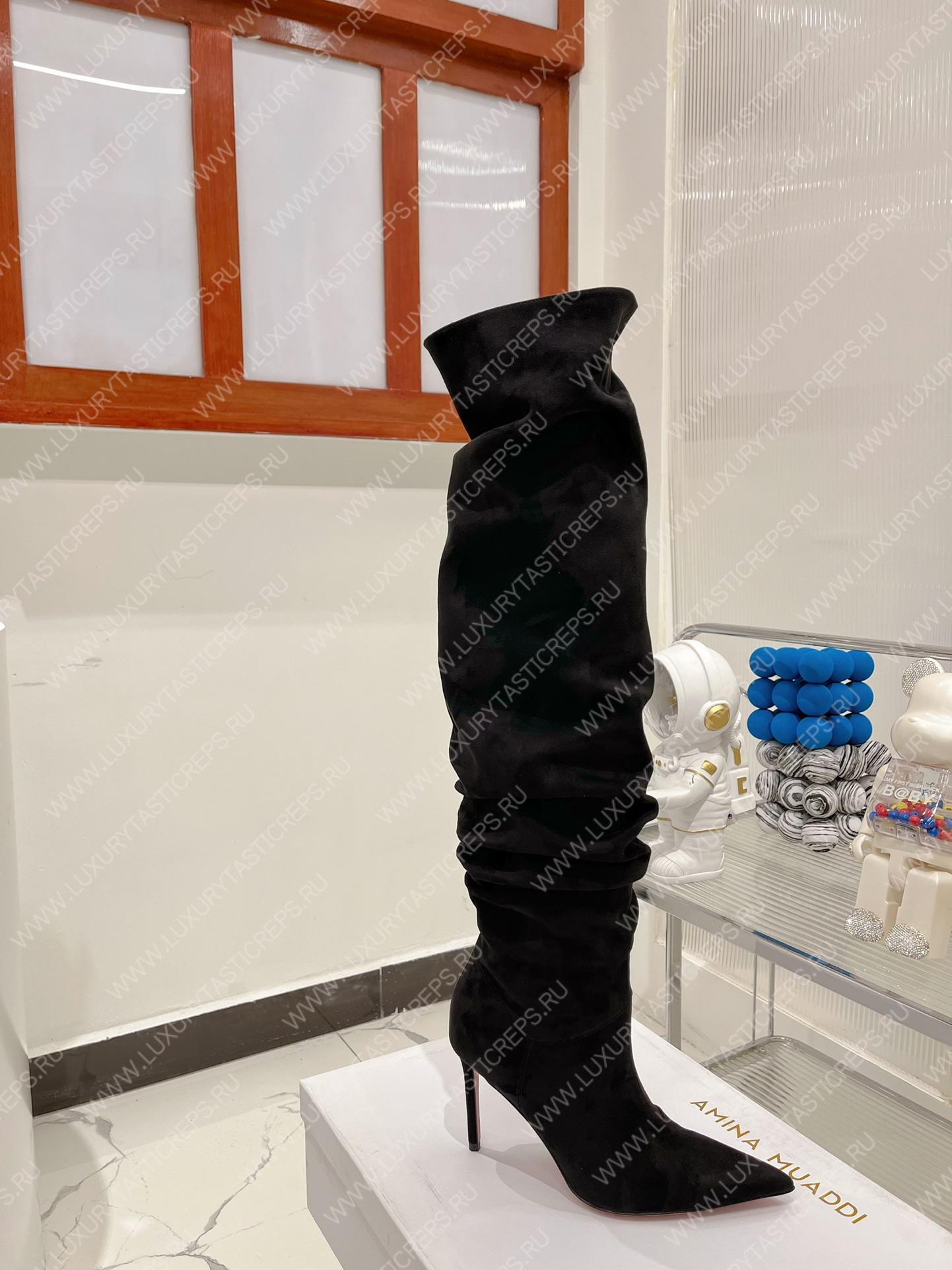 AMINA MUADDI JAHLEEL THIGH HIGH BOOT BLACK AM60001