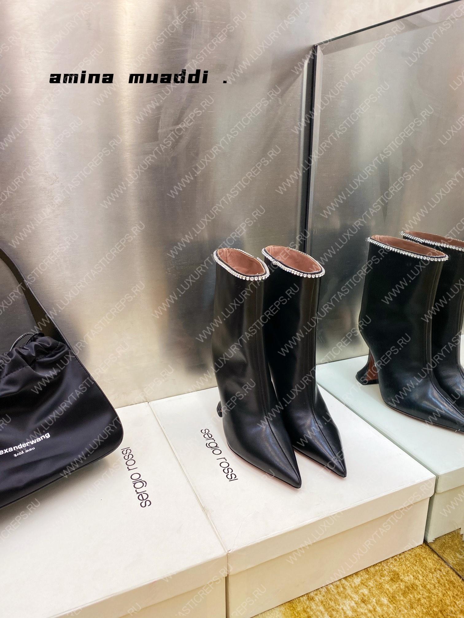 AMINA MUADDI FIONA BOOTIE BLACK AM60002