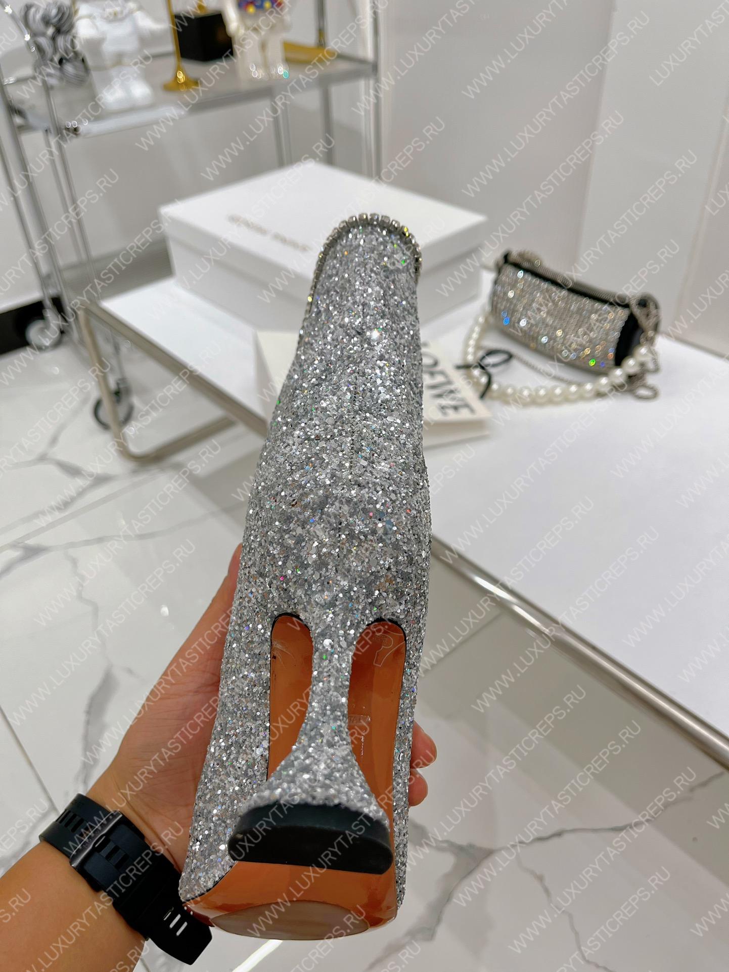 AMINA MUADDI FIONA BOOTIE SILVER AM60002