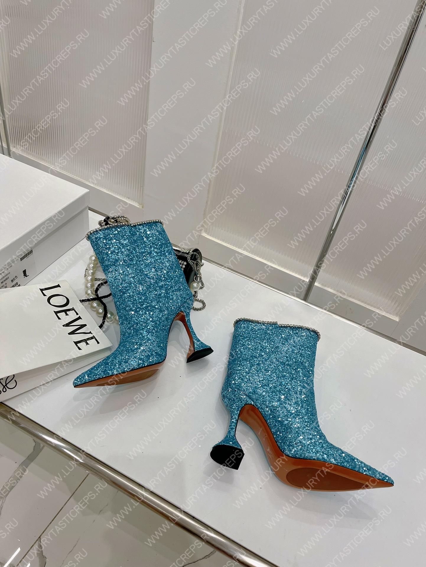AMINA MUADDI FIONA BOOTIE BLUE AM60002