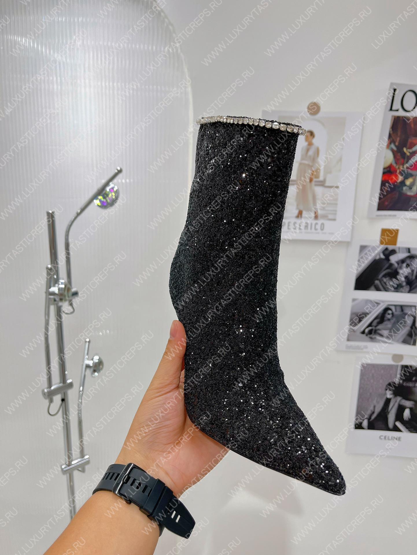AMINA MUADDI FIONA BOOTIE BLACK AM60002
