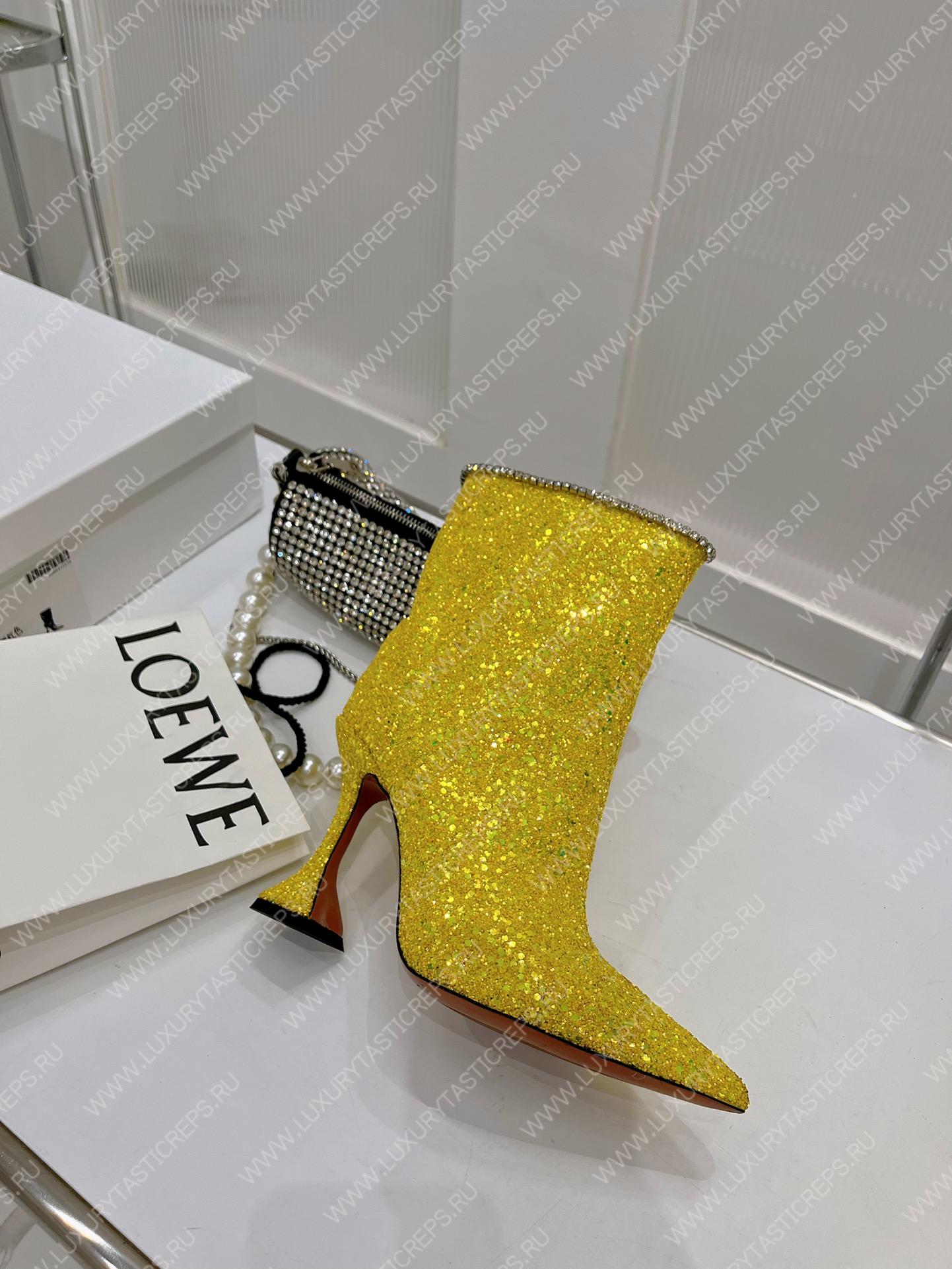 AMINA MUADDI FIONA BOOTIE YELLOW AM60002