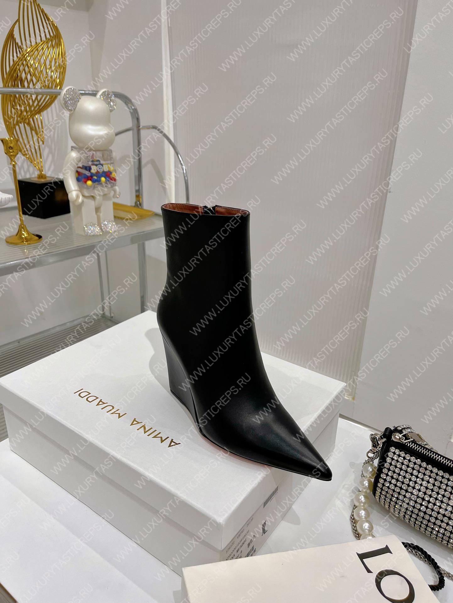 AMINA MUADDI PERNILLE BOOTIE BLACK AM60003