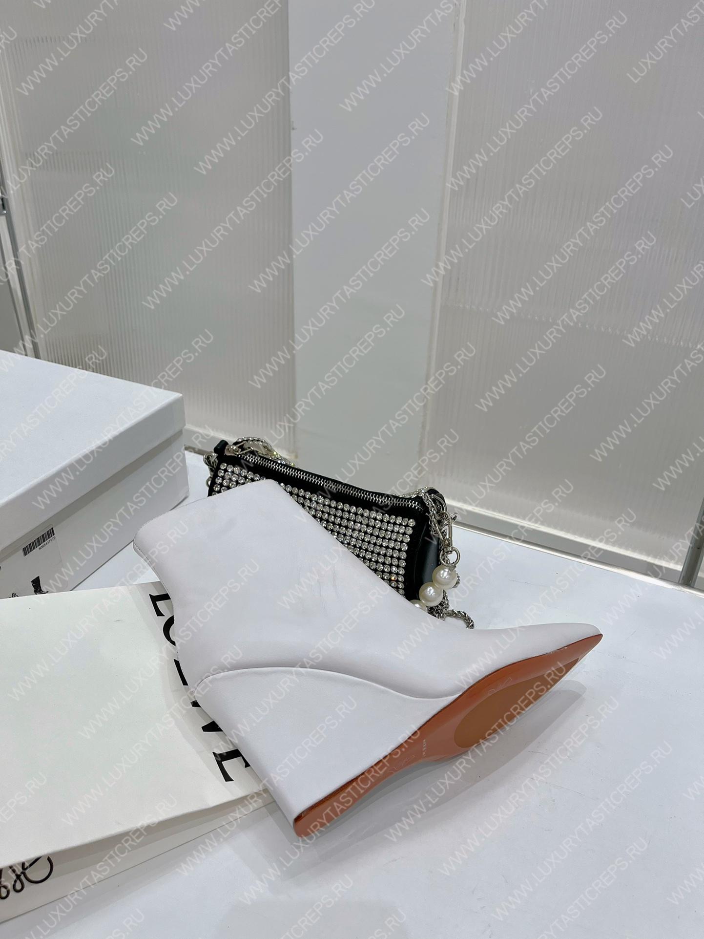 AMINA MUADDI PERNILLE BOOTIE WHITE AM60003