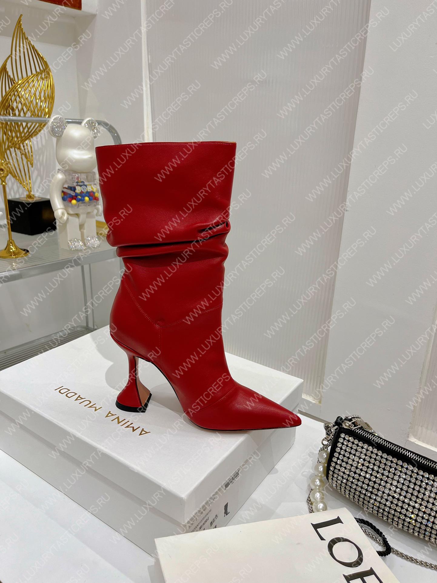 AMINA MUADDI JAHLEEL BOOTIE RED AM60004