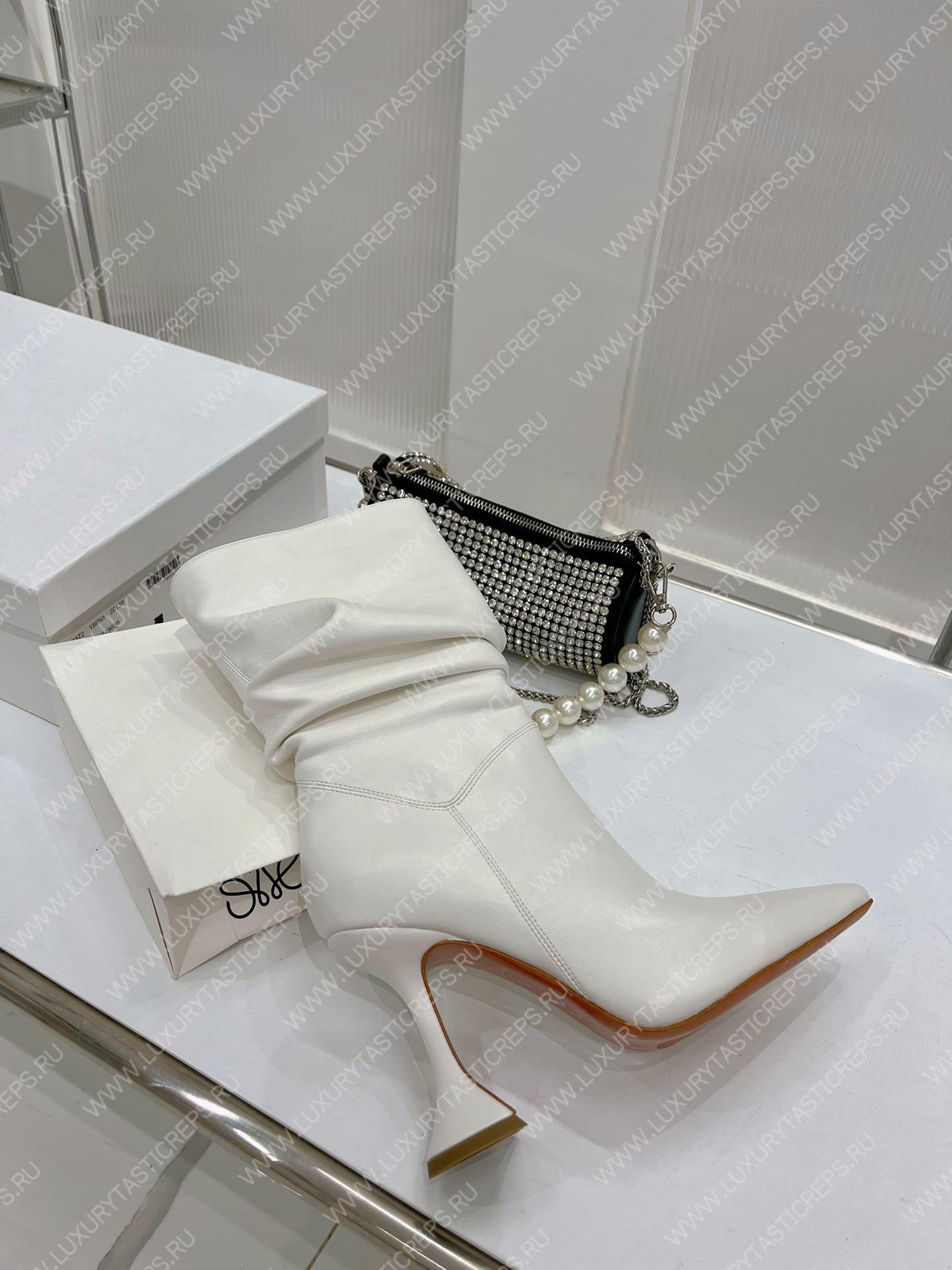 AMINA MUADDI JAHLEEL BOOTIE WHITE AM60004