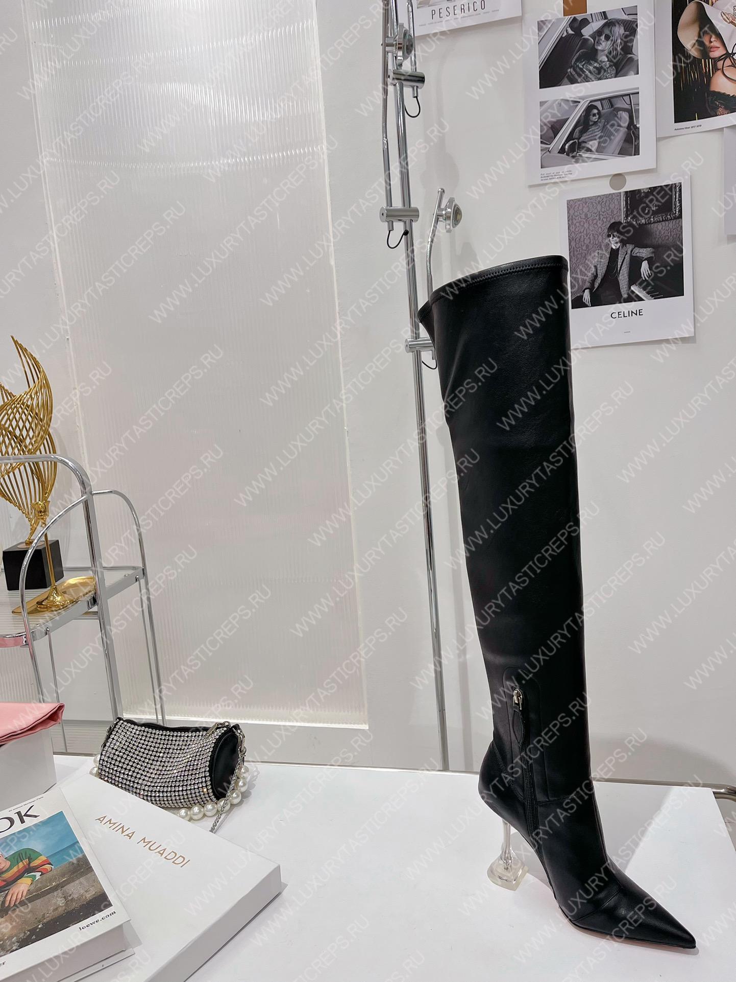 AMINA MUADDI LONG BOOT BLACK AM5001