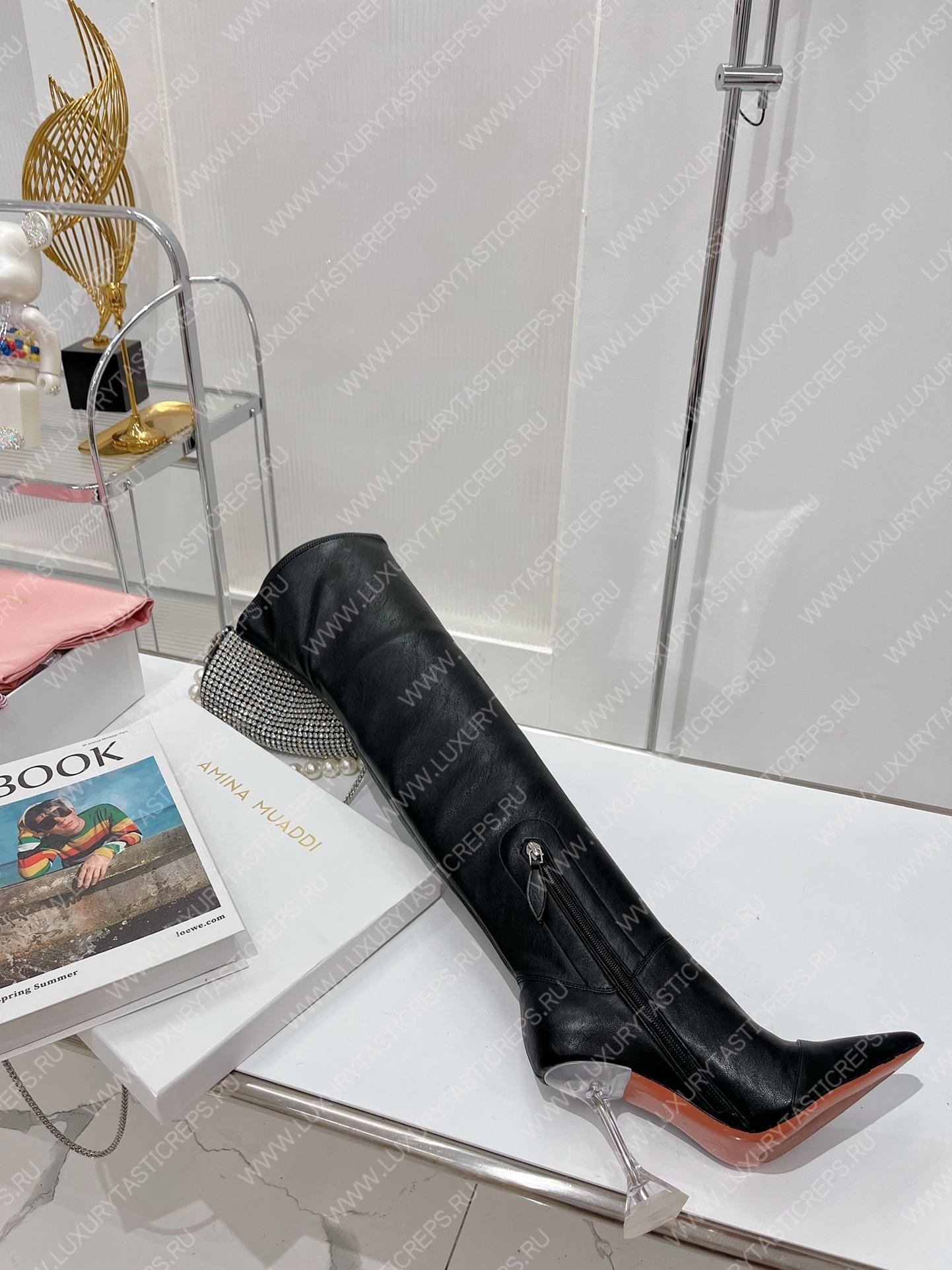 AMINA MUADDI LONG BOOT BLACK AM5001