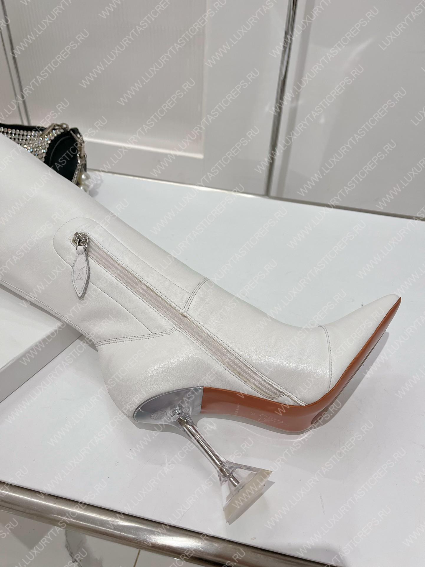 AMINA MUADDI LONG BOOT WHITE AM5001