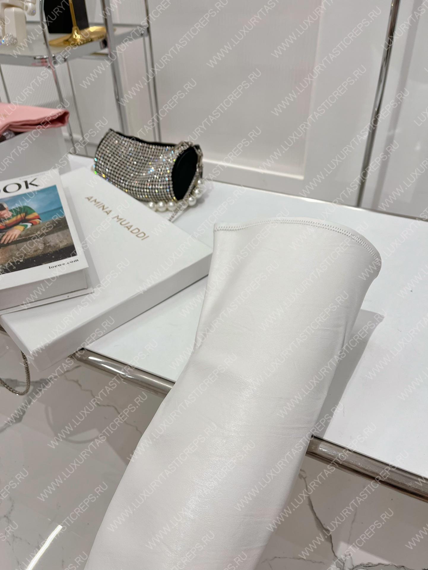 AMINA MUADDI LONG BOOT WHITE AM5001