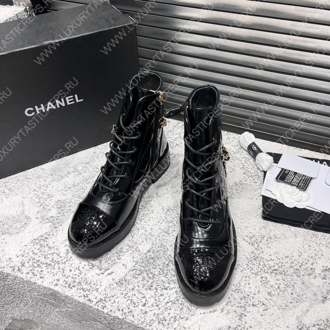 Ch*el short biker boots black 1082715