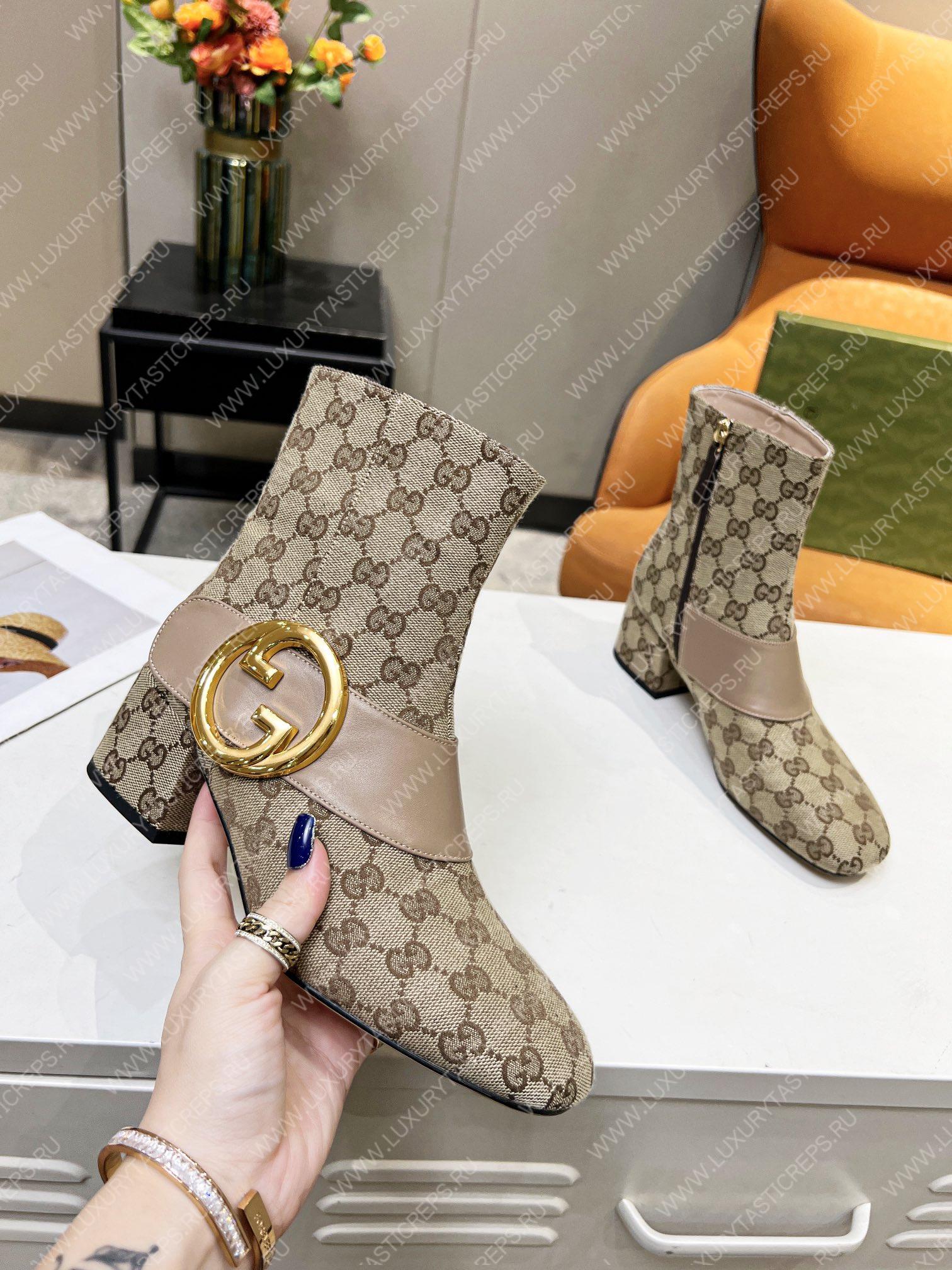 G*u*i women blondie ankle boot beige 700016