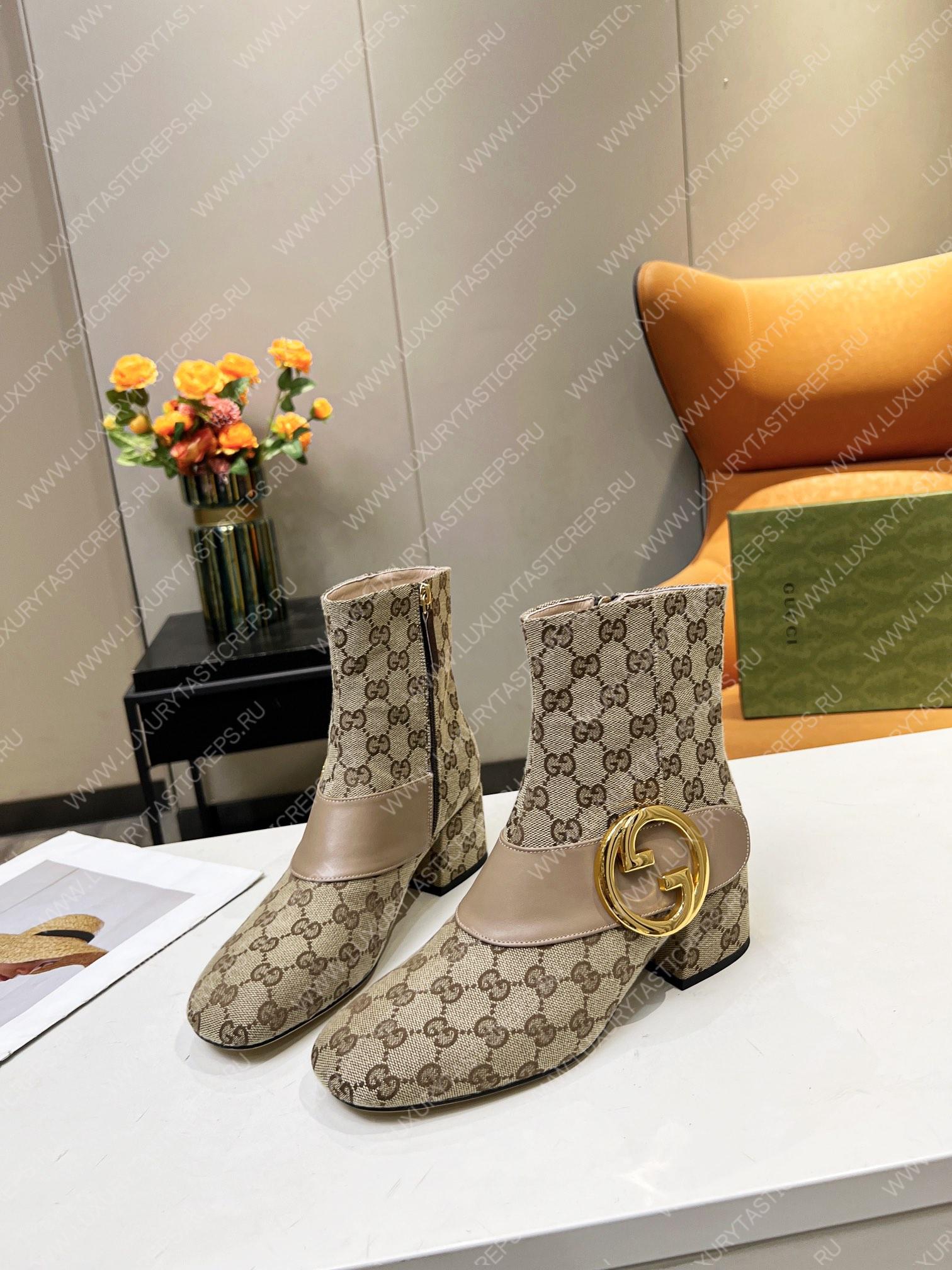 G*u*i women blondie ankle boot beige 700016