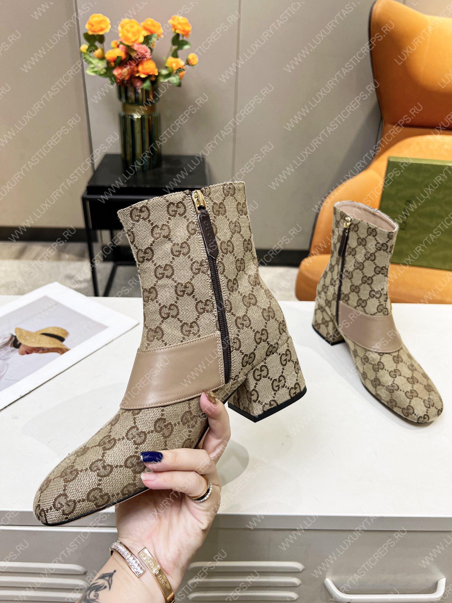 G*u*i women blondie ankle boot beige 700016