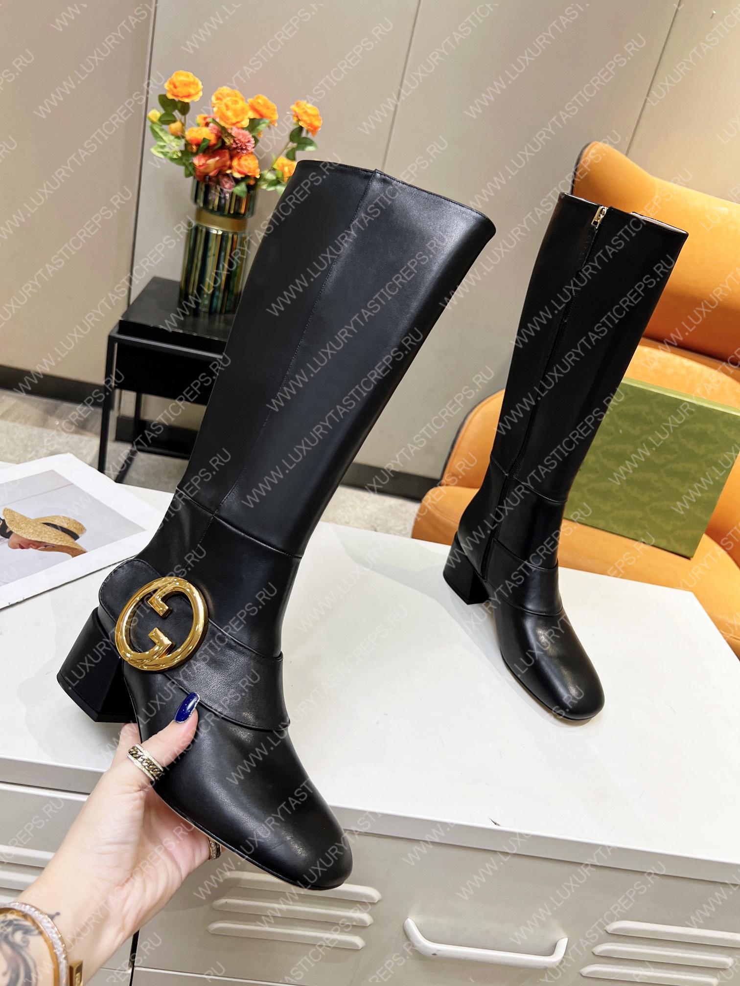 G*u*i women blondie boot black 700013