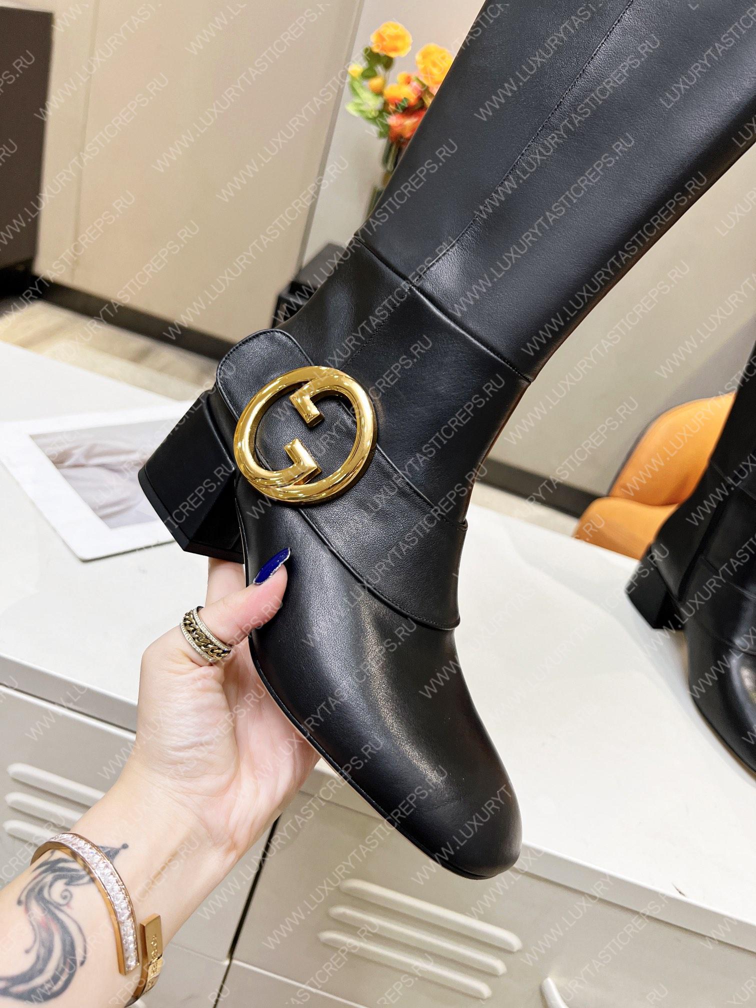 G*u*i women blondie boot black 700013