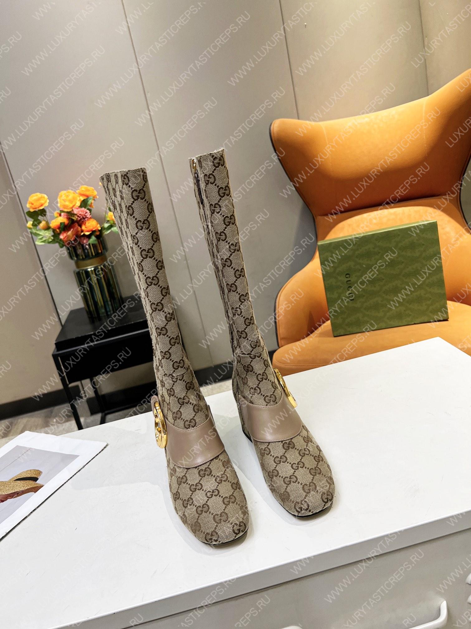 G*u*i women blondie boot beige 678278