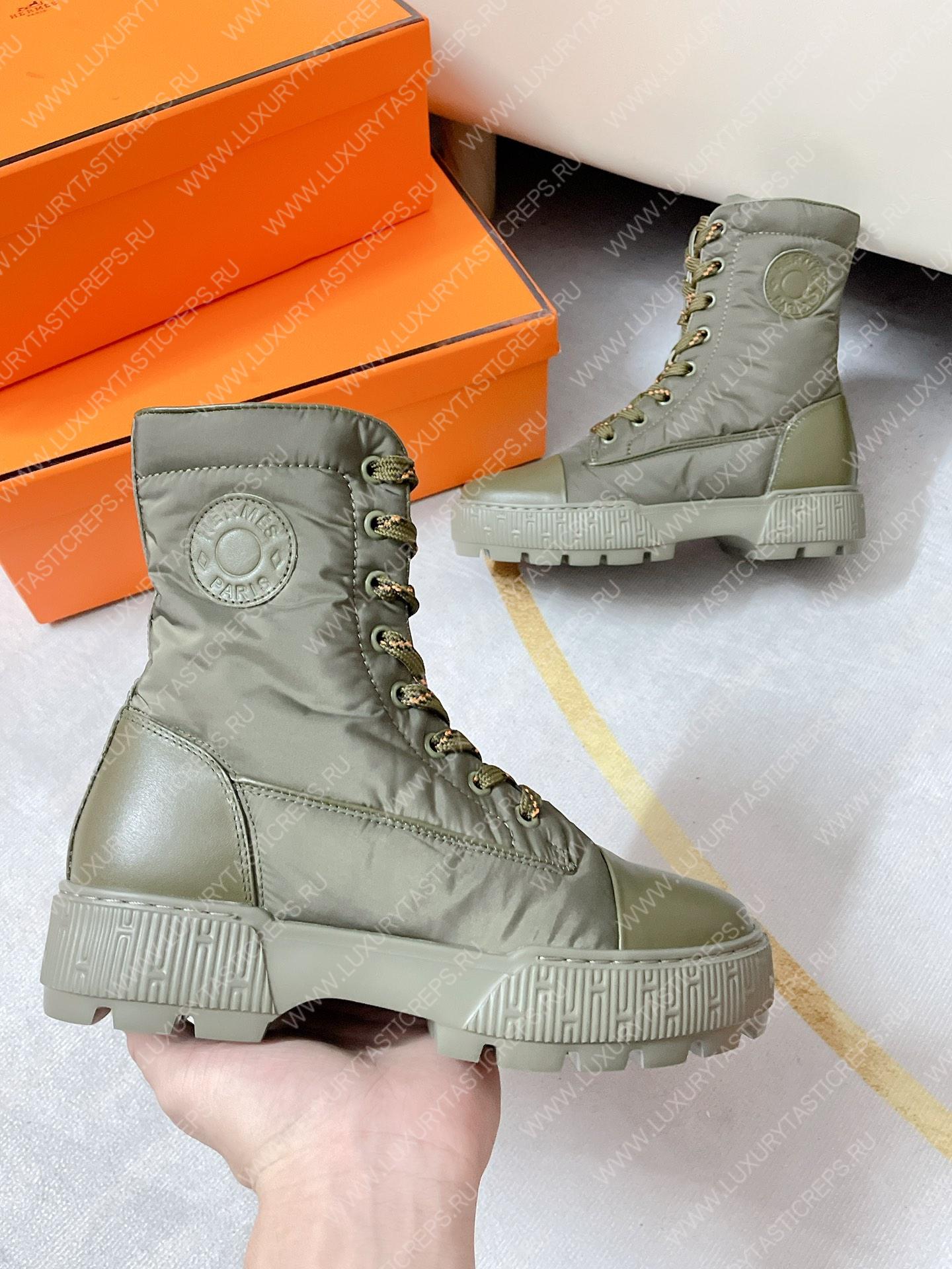 H**mes fresh ankle boot kaki h222052z