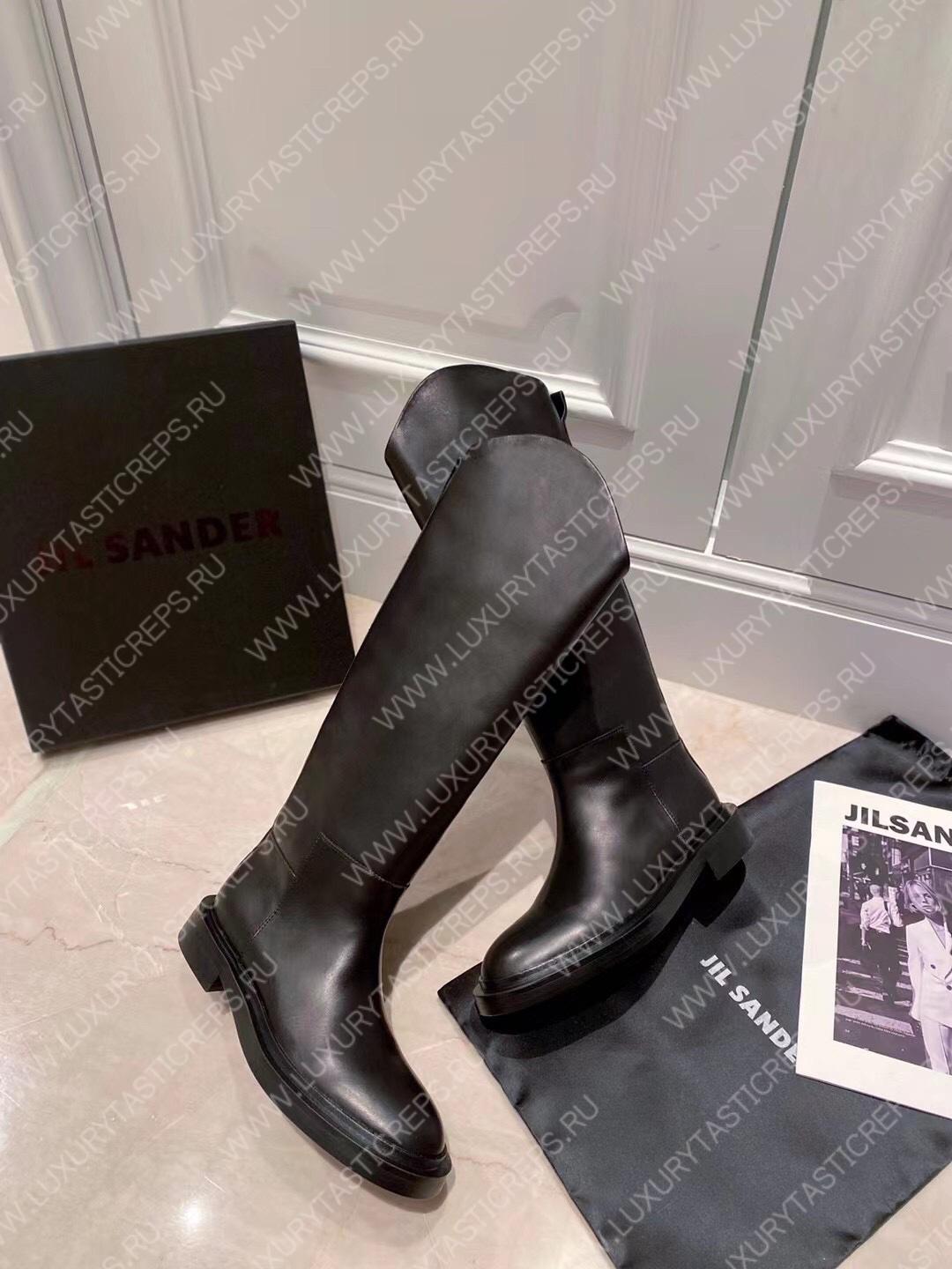 JIL SANDER TAIL RIDING BOOTS BLACK J15WW0020