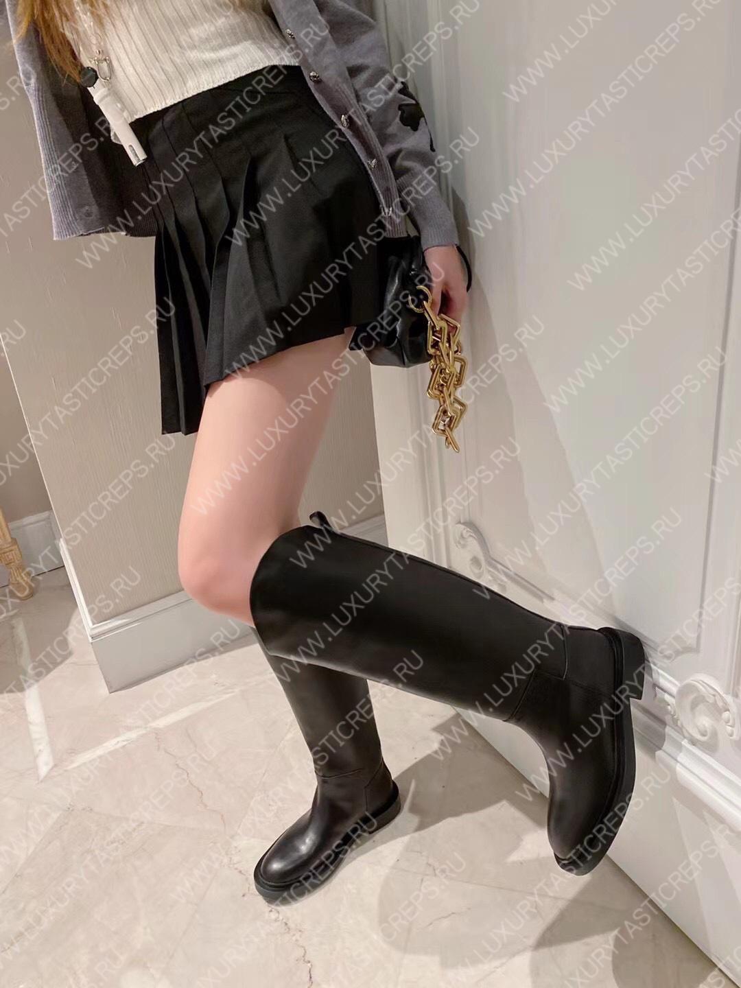 JIL SANDER TAIL RIDING BOOTS BLACK J15WW0020