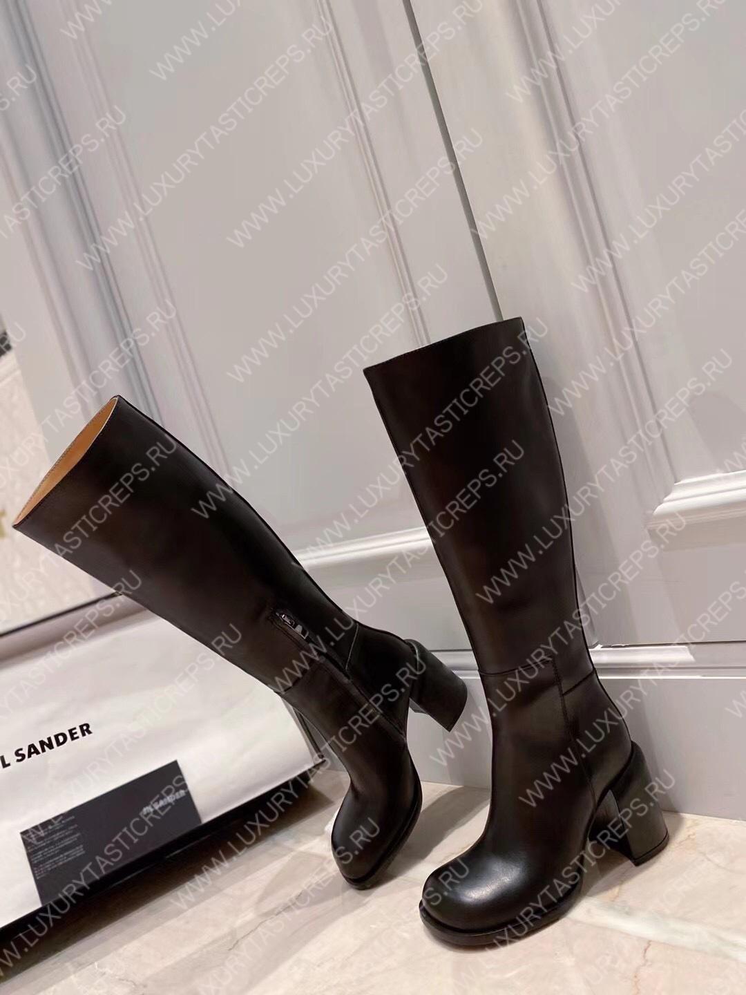 JIL SANDER KNEE BOOTS BLACK J15WW0022