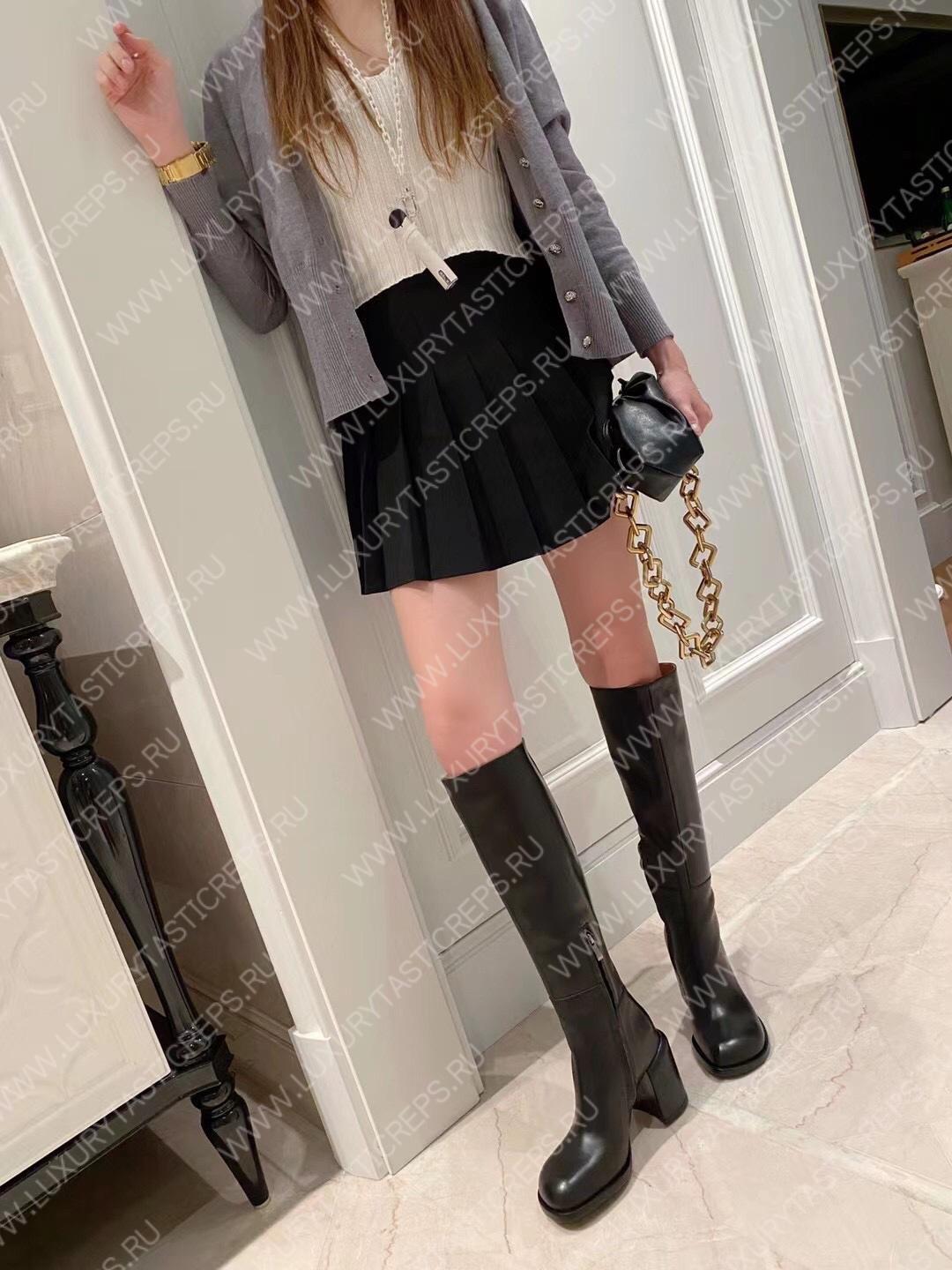 JIL SANDER KNEE BOOTS BLACK J15WW0022