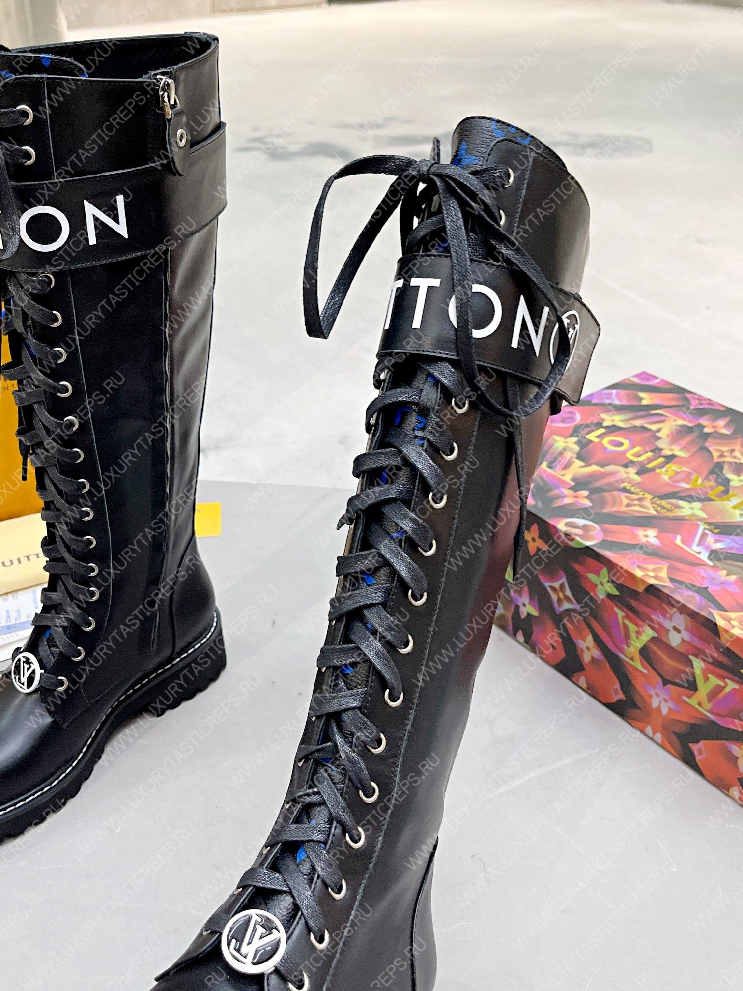 l**is V*t*n territory flat high ranger boots black 1a9h1m