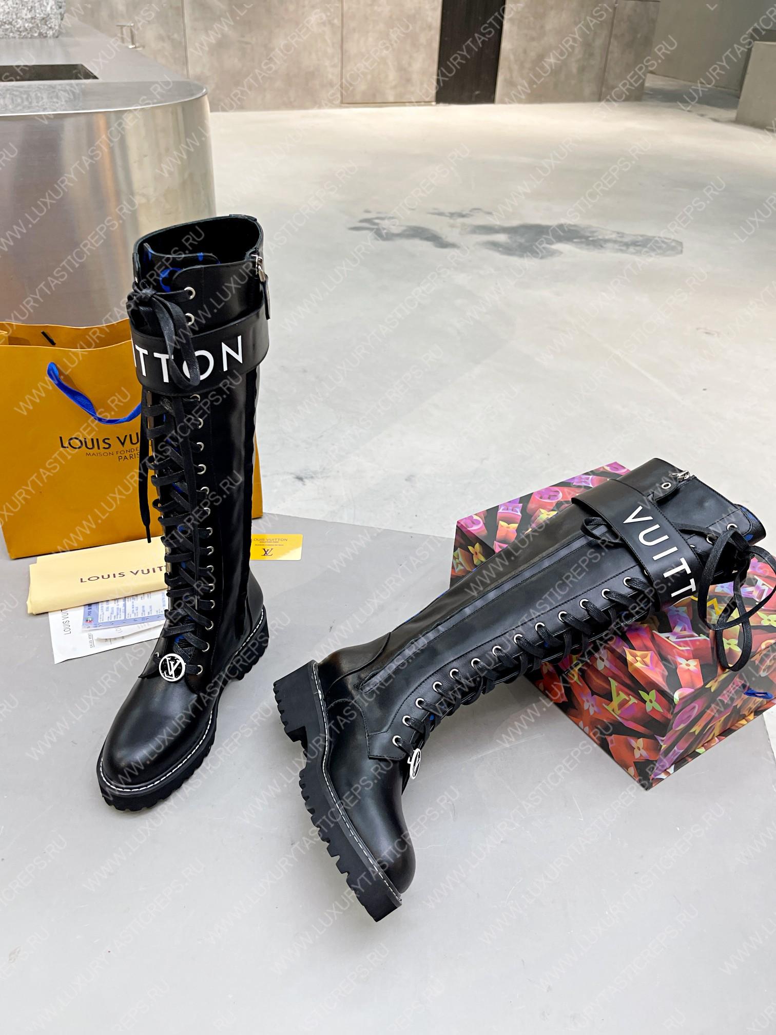 l**is V*t*n territory flat high ranger boots black 1a9h1m